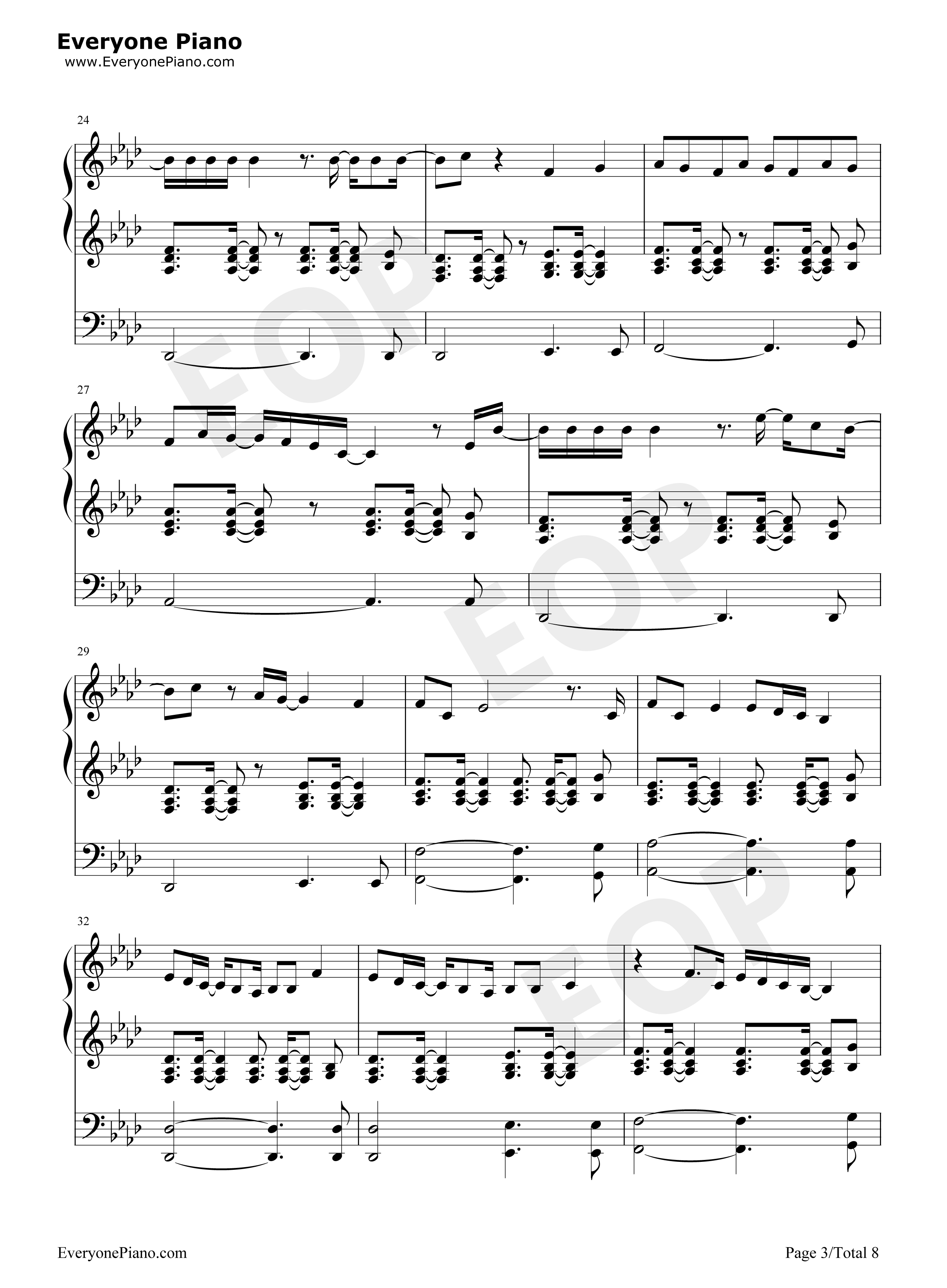 Breathin钢琴谱_Ariana_Grande