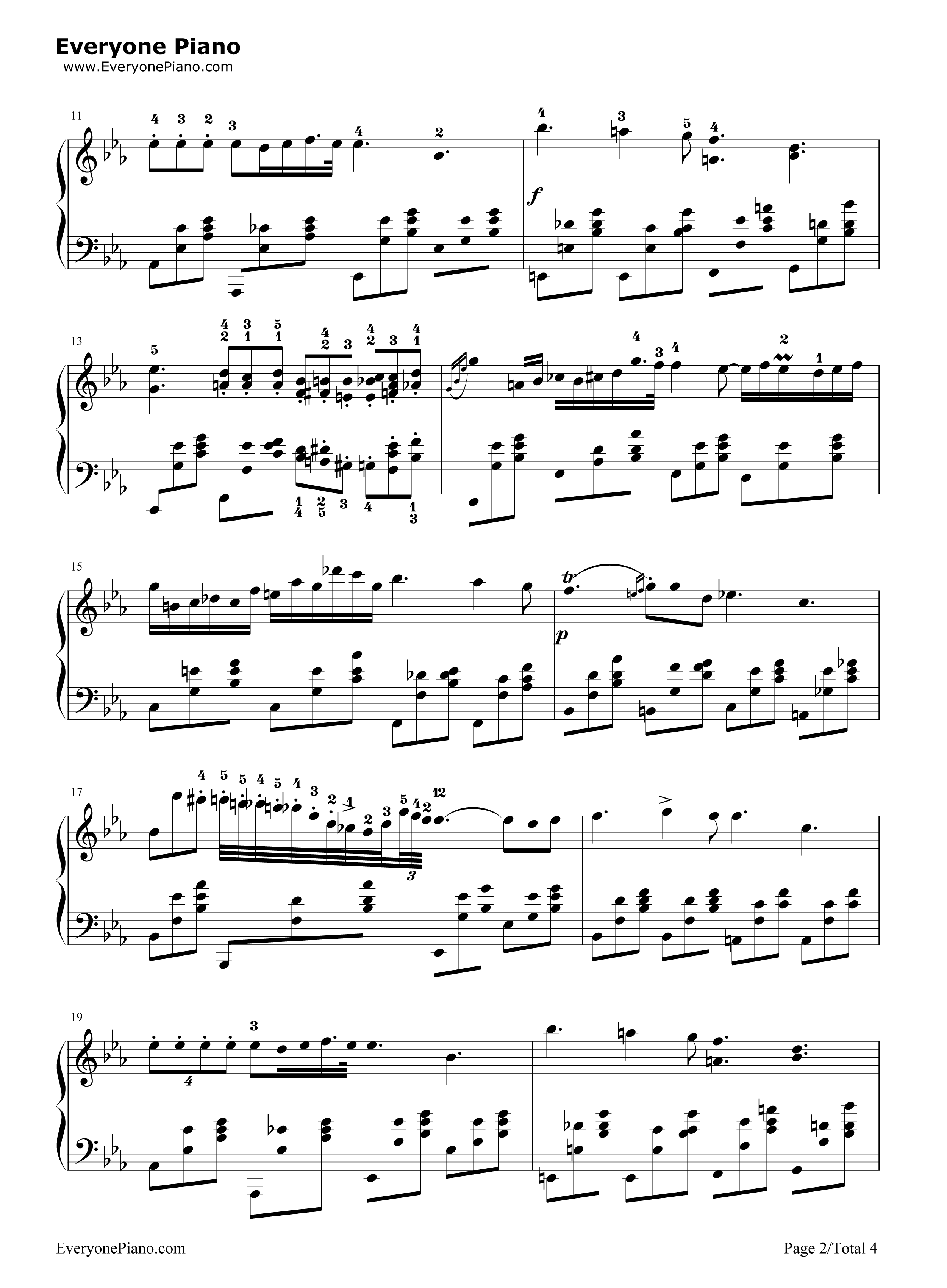 降E大调夜曲钢琴谱_肖邦