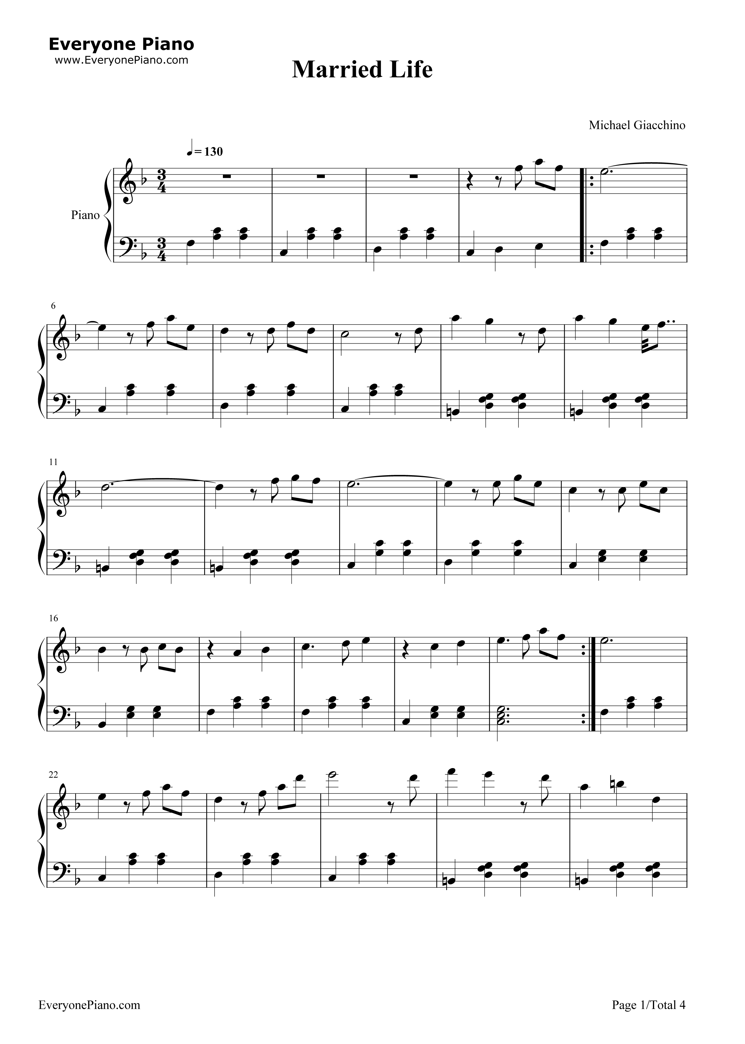 Married_Life钢琴谱_Michael_Giacchino