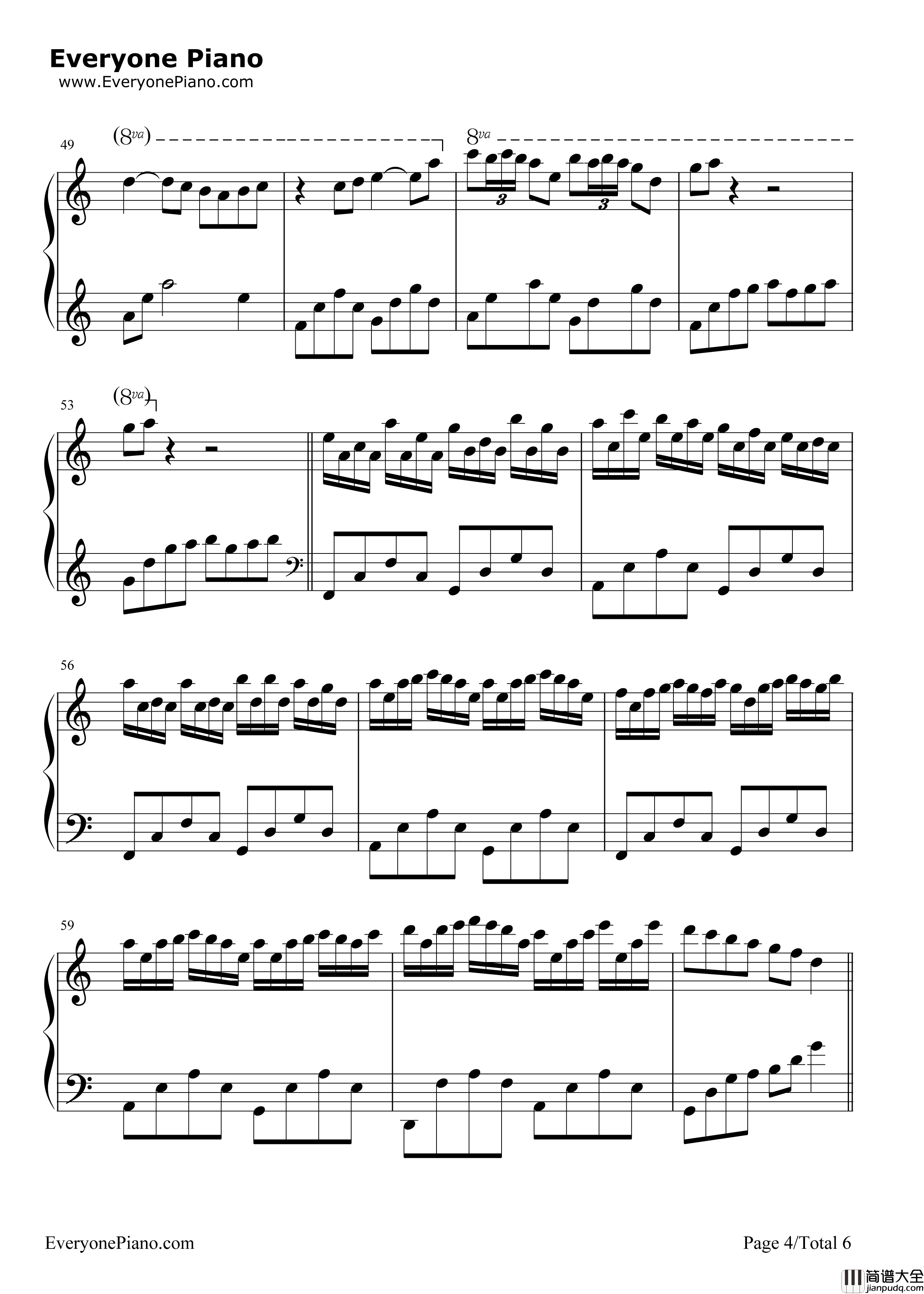 失去温暖钢琴谱_久石让__Joe_Hisaishi_宫崎骏
