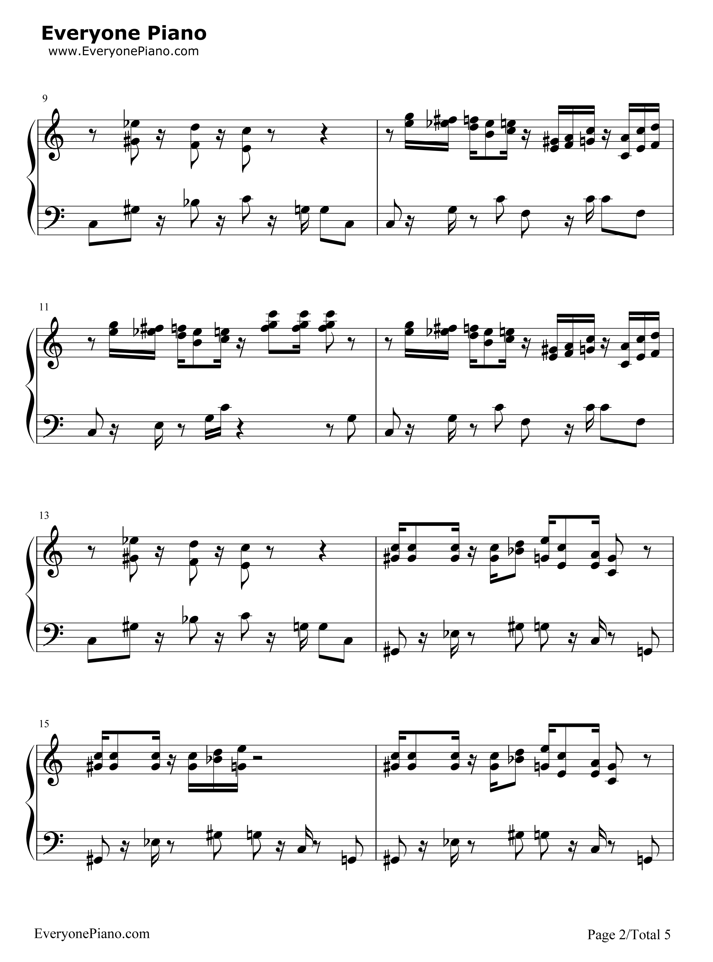 超级玛丽主题曲钢琴谱_近藤浩治