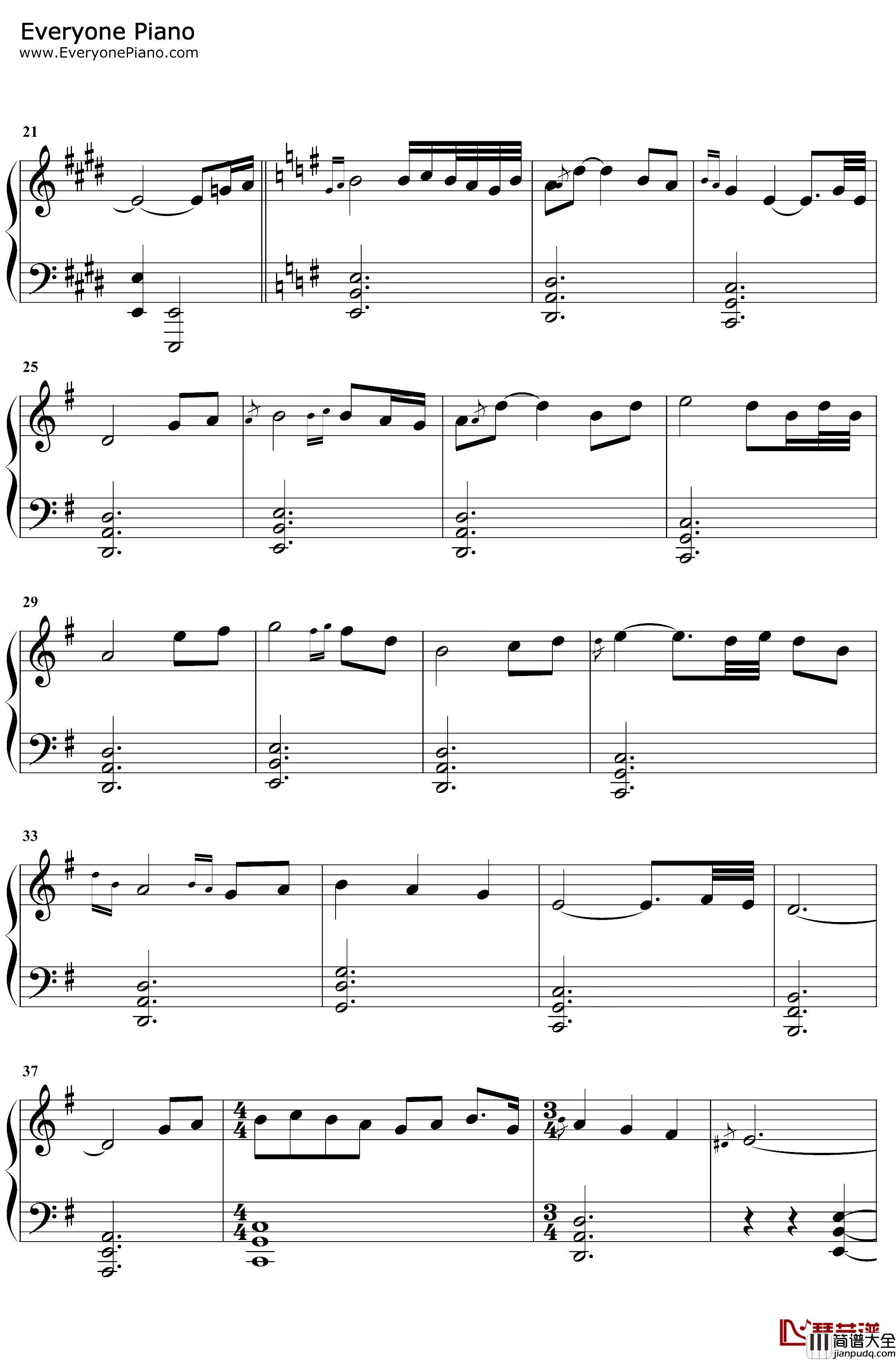 Hymn_to_the_Sea钢琴谱_JamesHorner_大海的咏叹_泰坦尼克号插曲