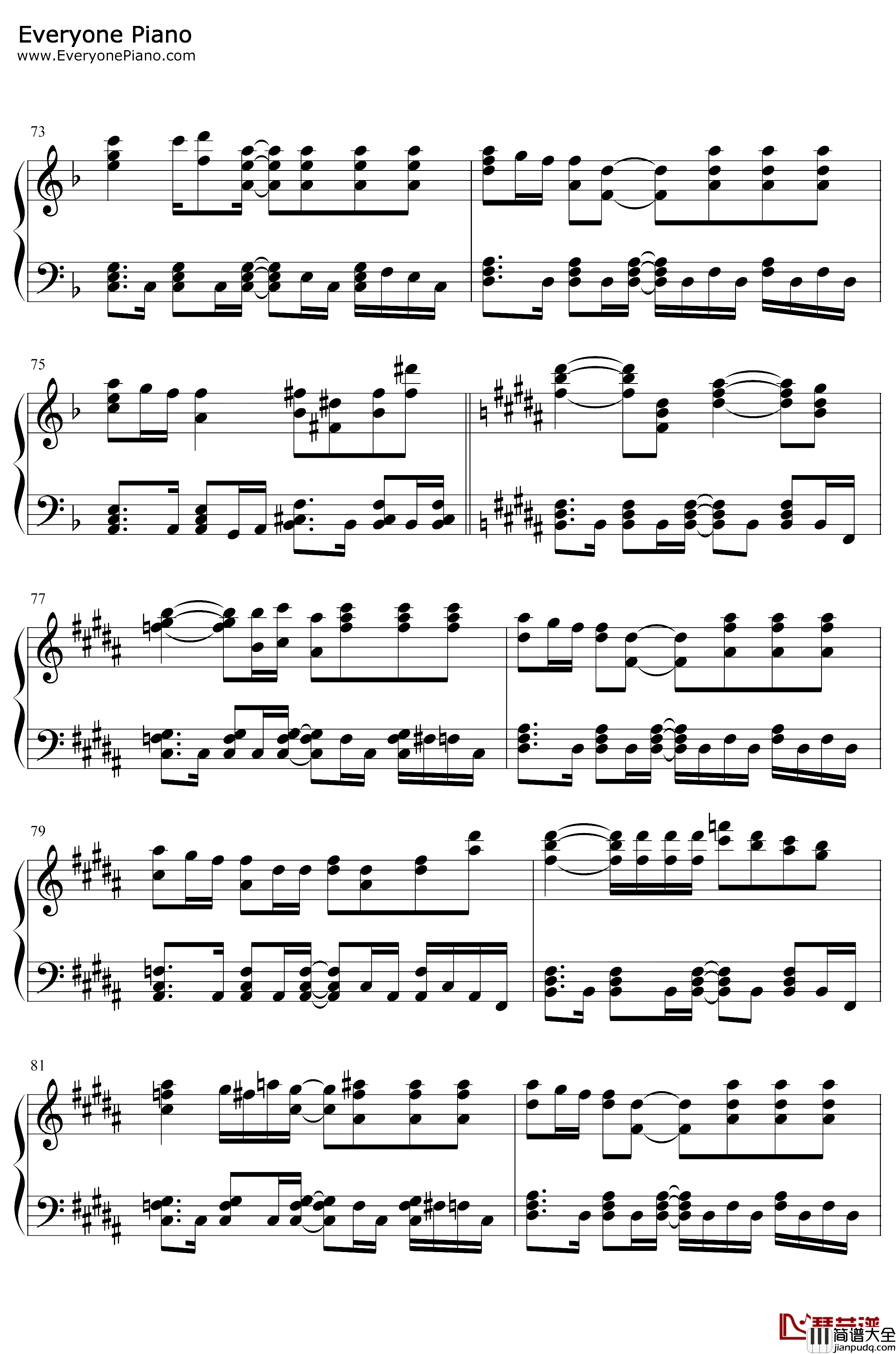 モラトリアム钢琴谱_Omoinotake_鸣鸟不飞乌云密布主题曲