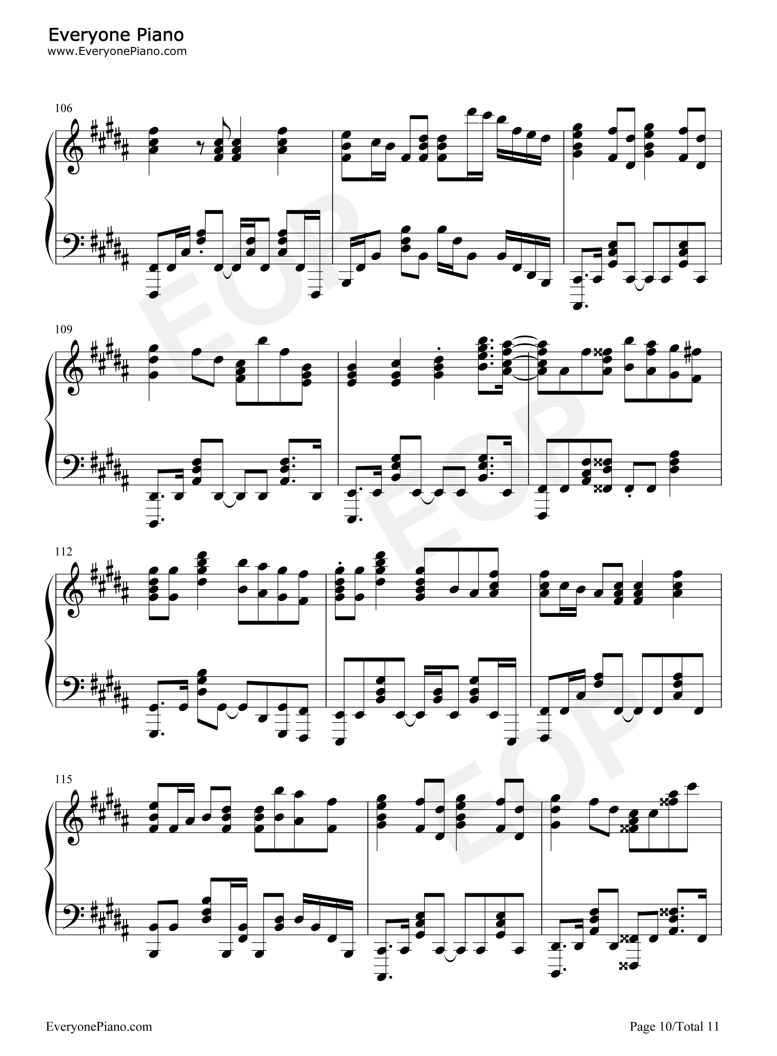 残響散歌钢琴谱_Aimer