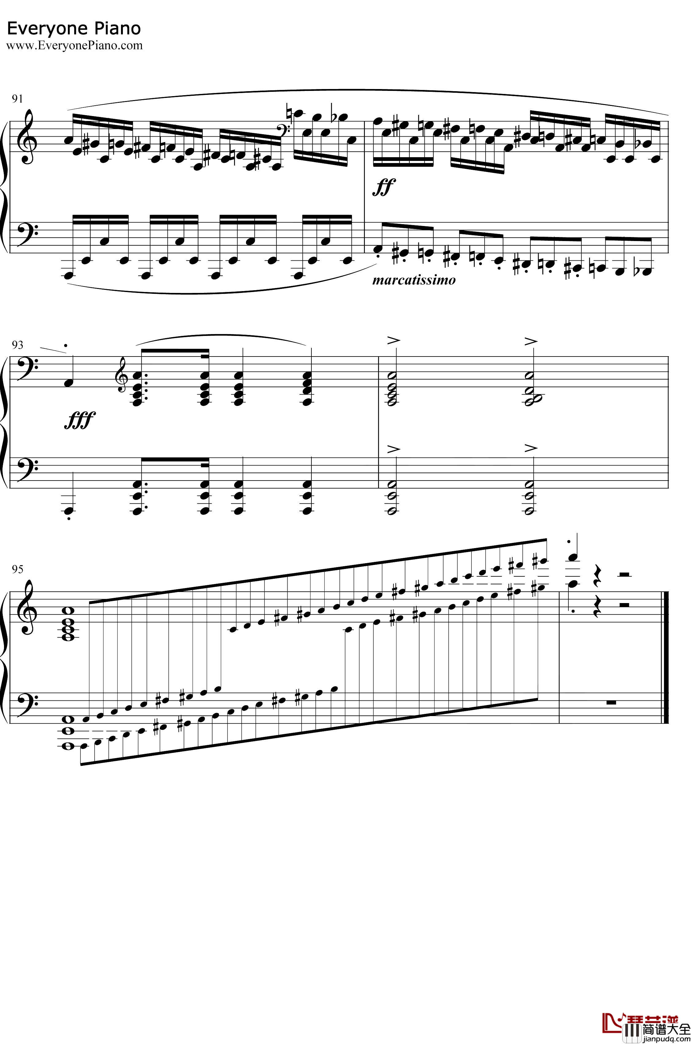 肖邦练习曲第23首钢琴谱_肖邦_肖邦练习曲第23首
