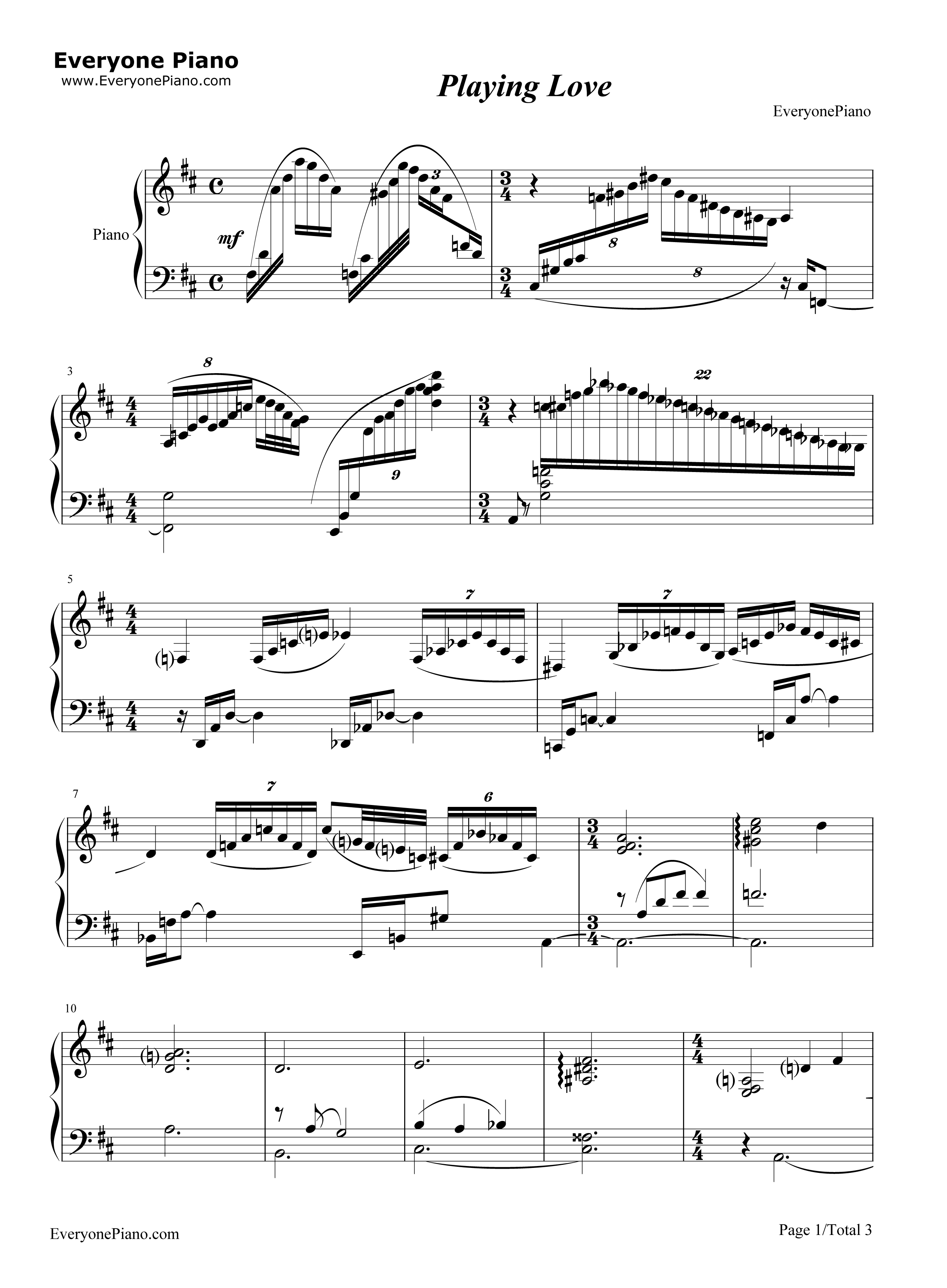 Playing_Love钢琴谱_埃尼奥·莫里康内