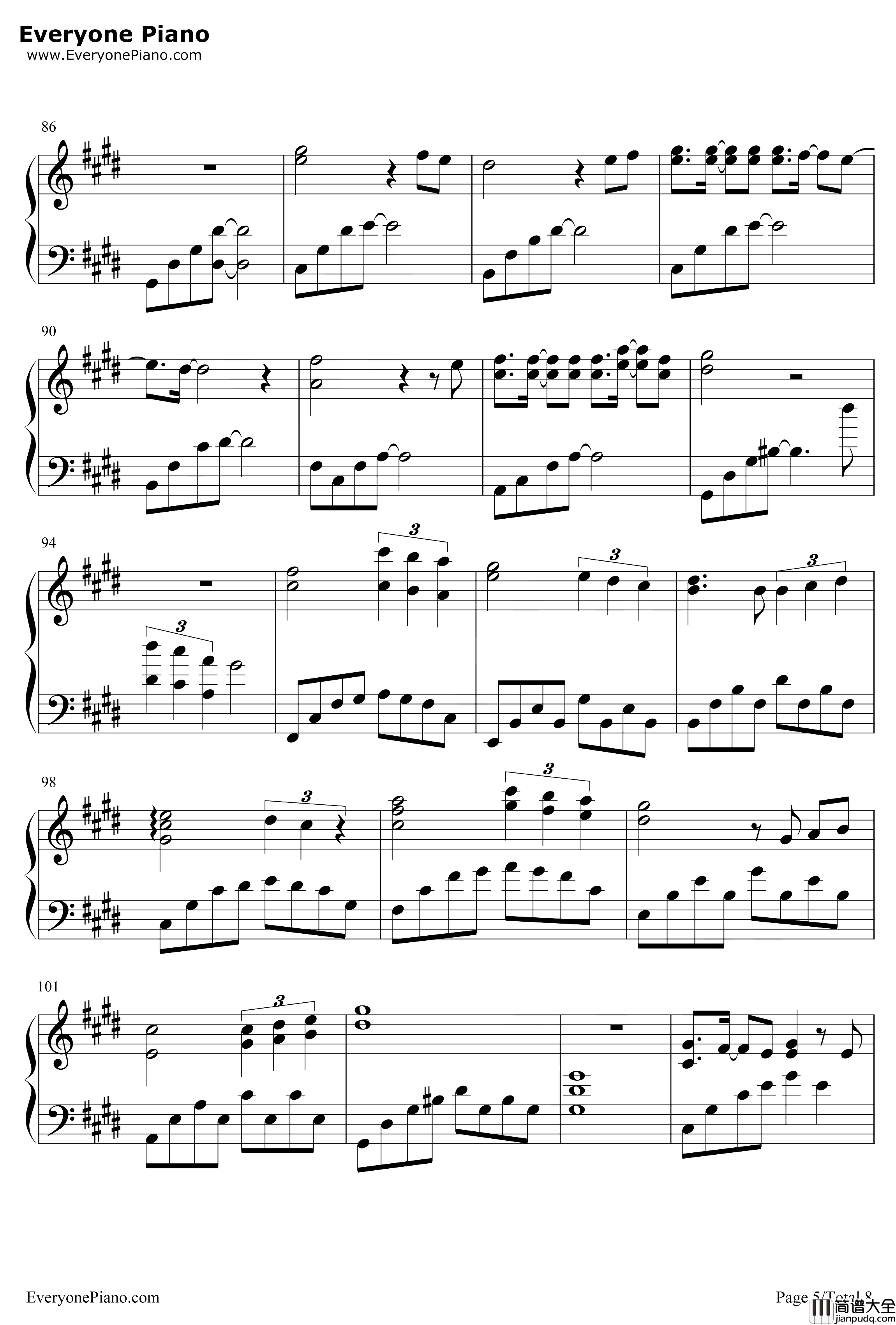 生生世世爱钢琴谱_吴雨霏_仙剑奇侠传3主题曲