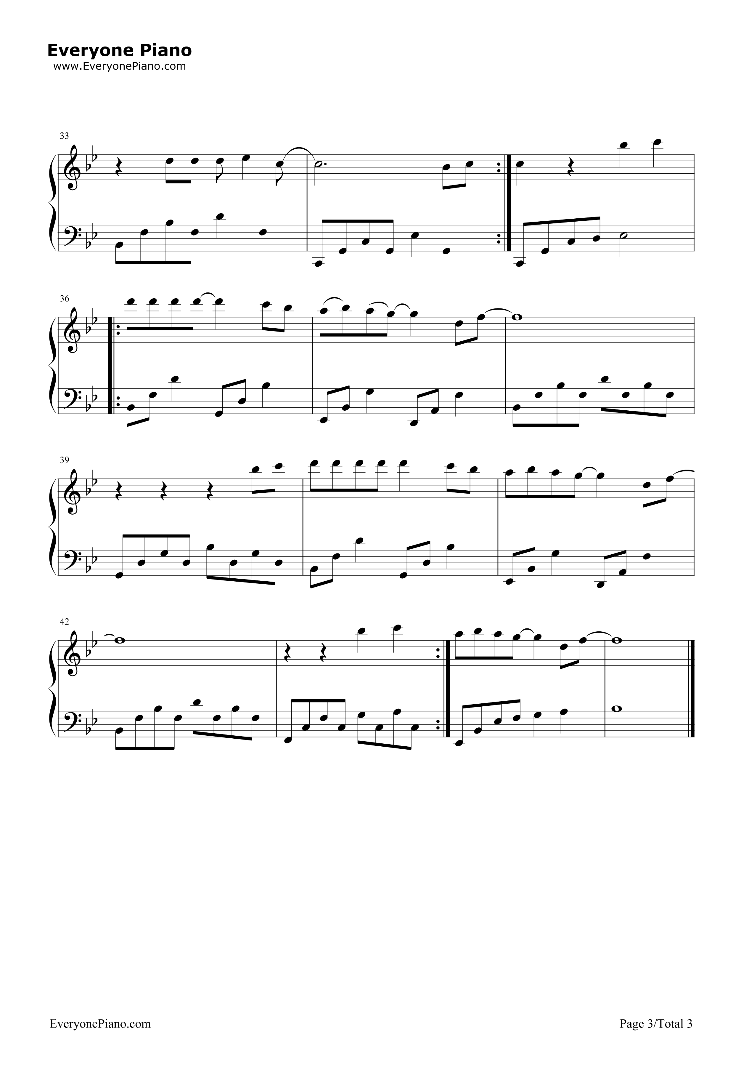 昨日重现钢琴谱_卡朋特乐队_The_Carpenters