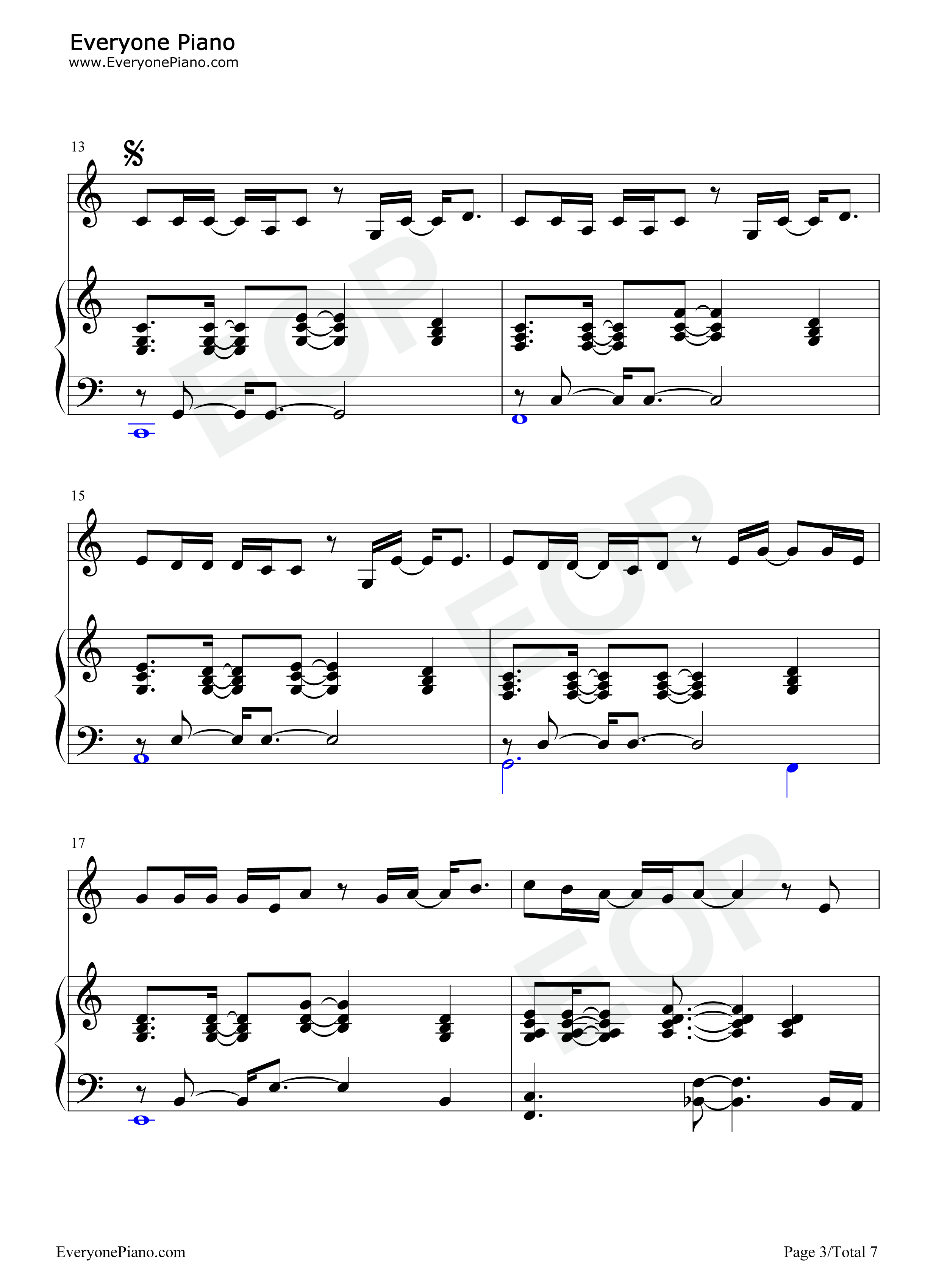 Because_You_Loved_Me钢琴谱_席琳·迪翁（Celine_Dion）