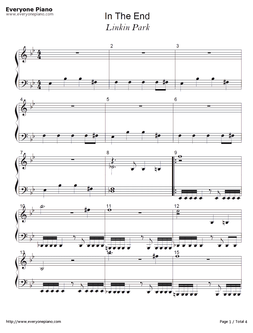 In_The_End钢琴谱_林肯公园__Linkin_Park
