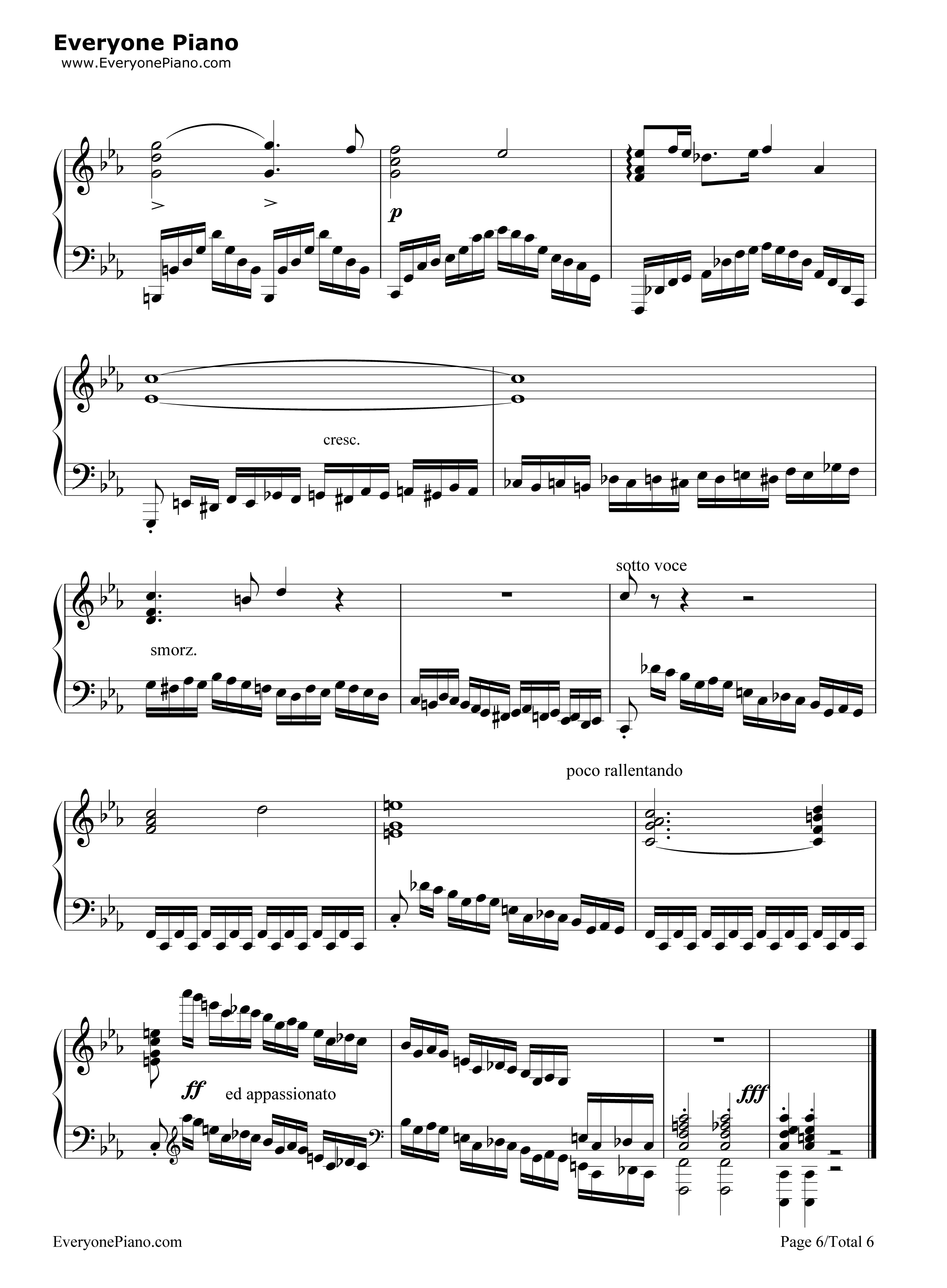 革命练习曲钢琴谱_肖邦