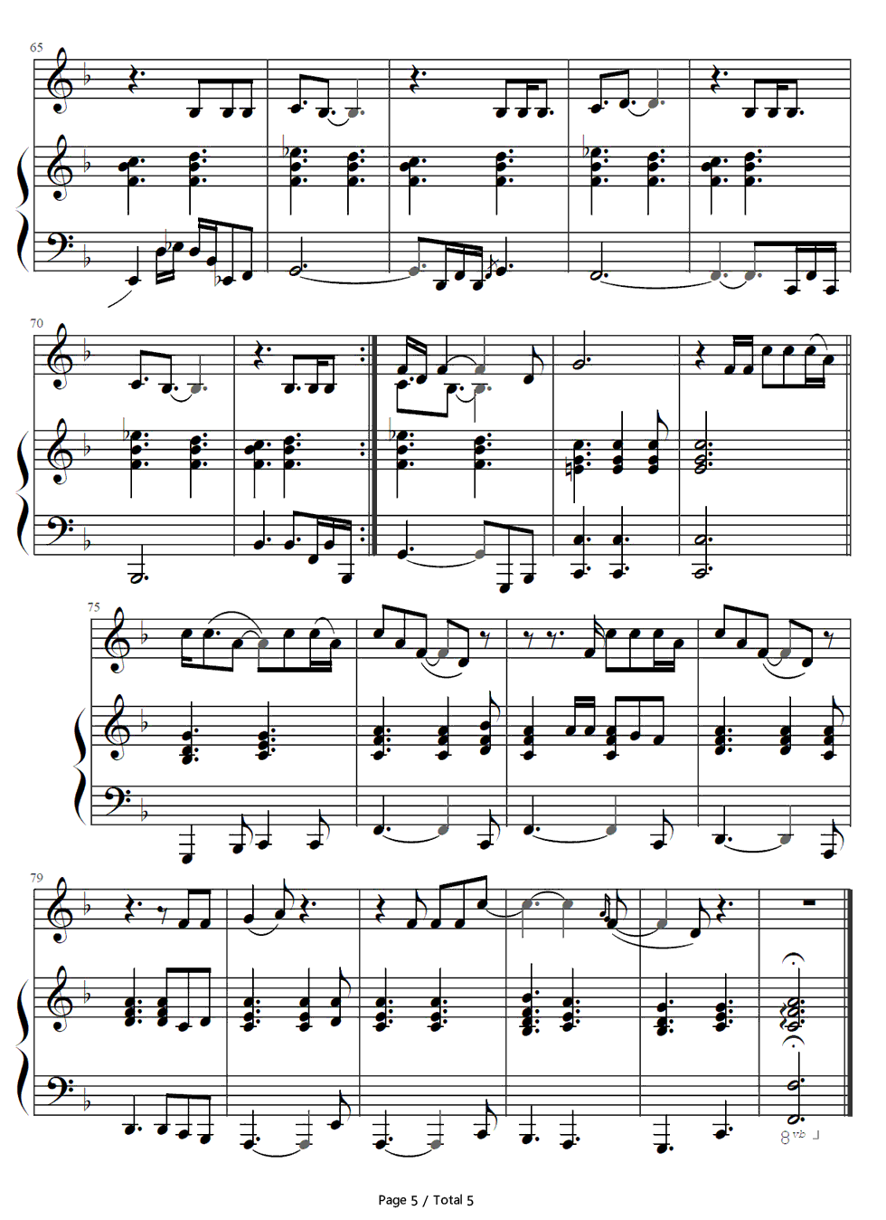 One_and_Only钢琴谱_Adele