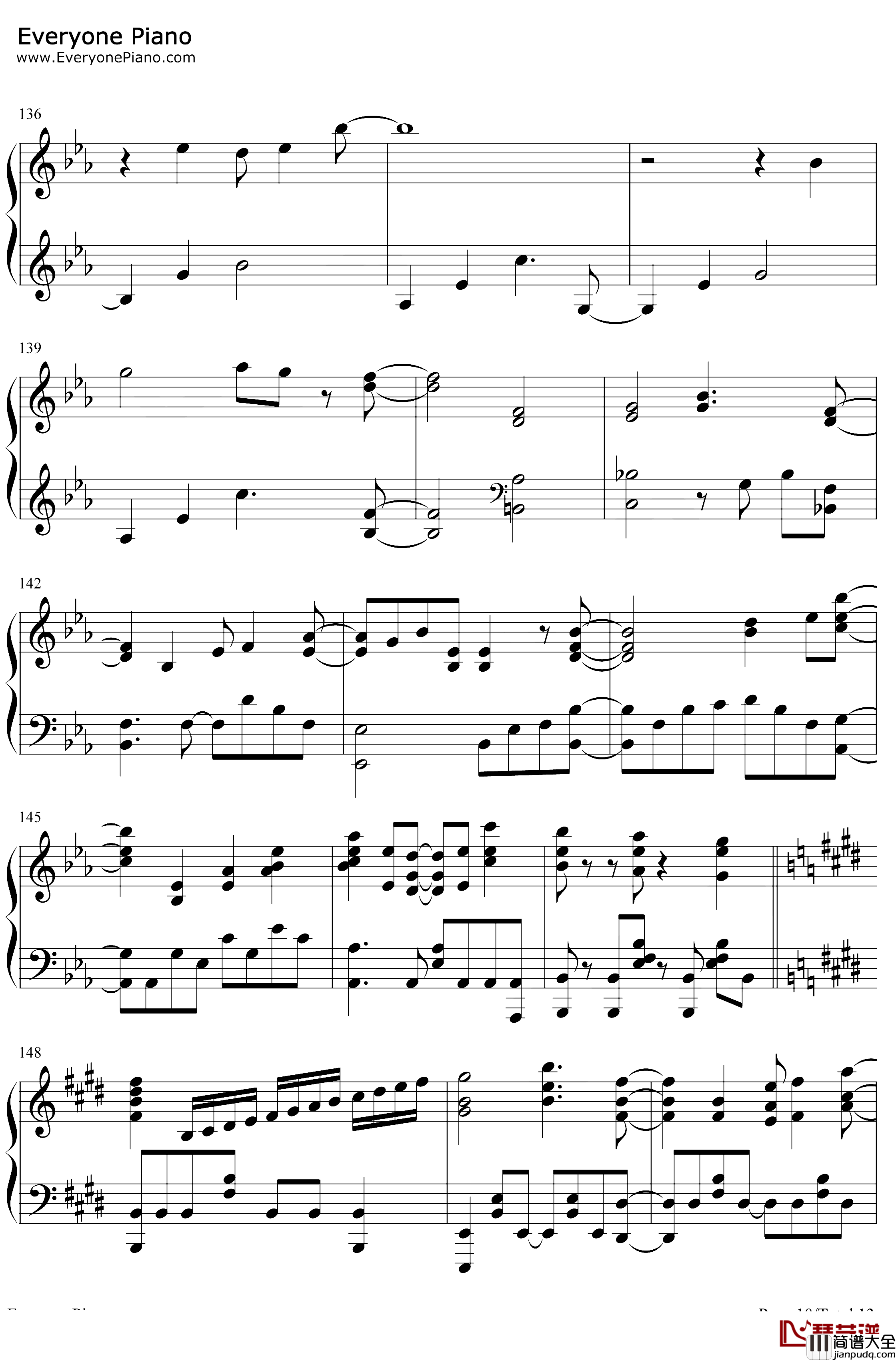 Herotoo钢琴谱_ChrissyCostanza_我的英雄学院第四季OST