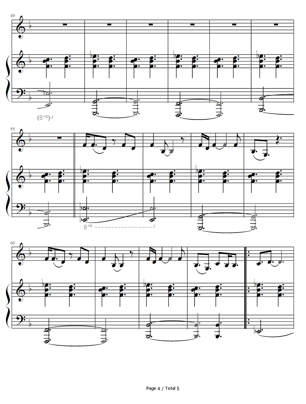 One_and_Only钢琴谱_Adele
