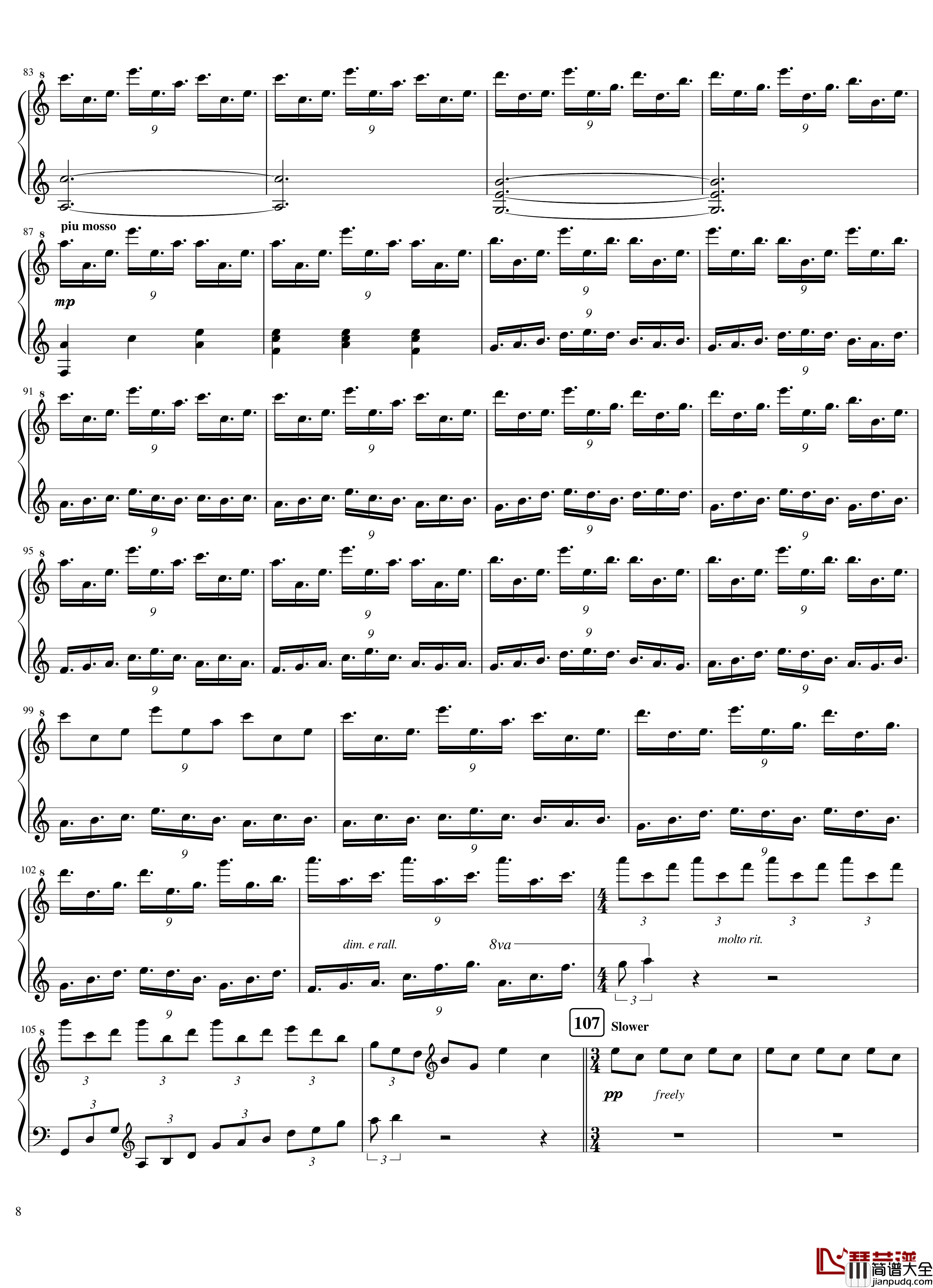星际穿越Interstellar主题曲钢琴谱_星际穿越
