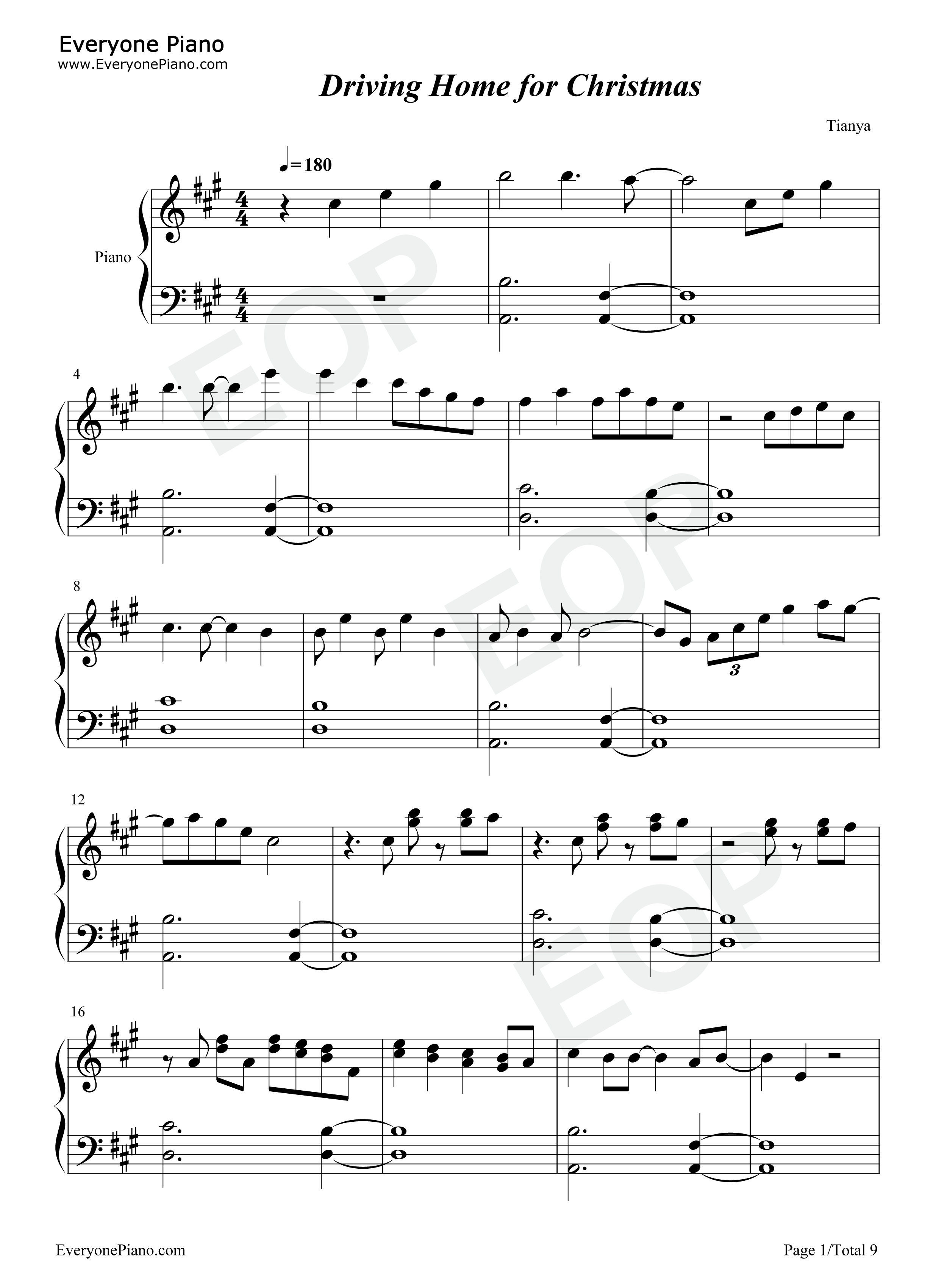 Driving_Home_for_Christmas钢琴谱_Chris_Rea