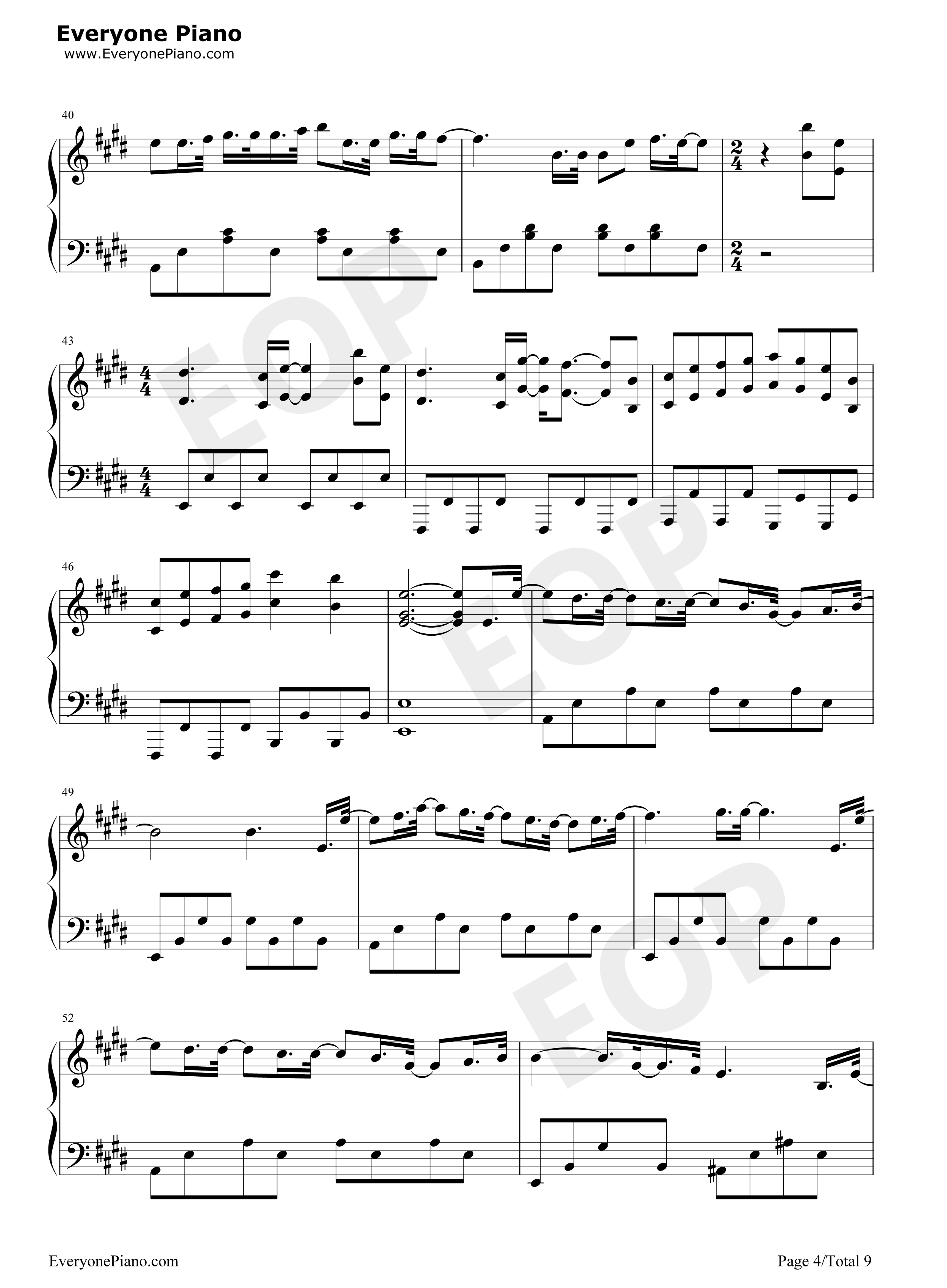 クリスマスソング钢琴谱_back_number