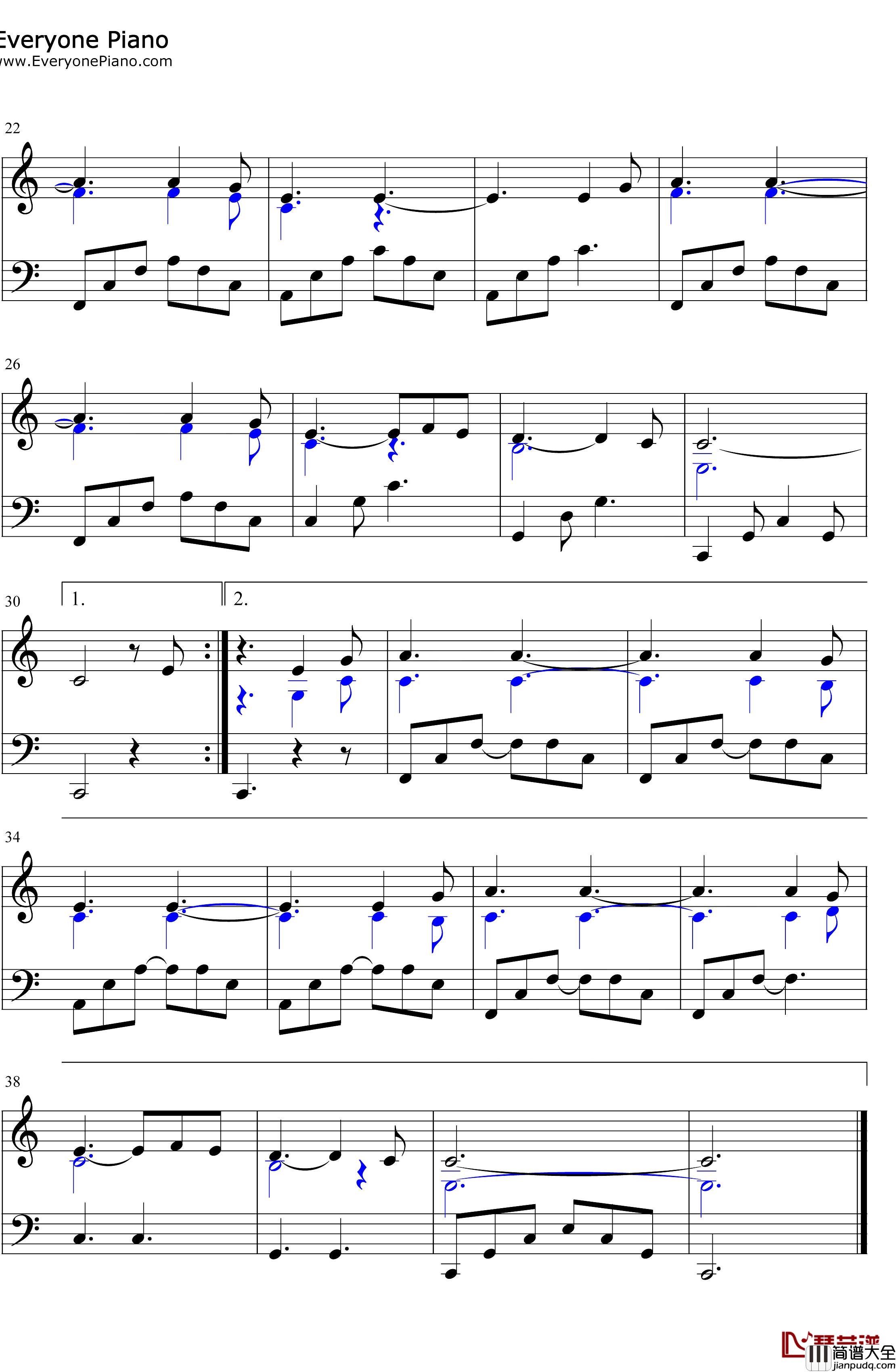 Hallelujah钢琴谱_Leonard_Cohen