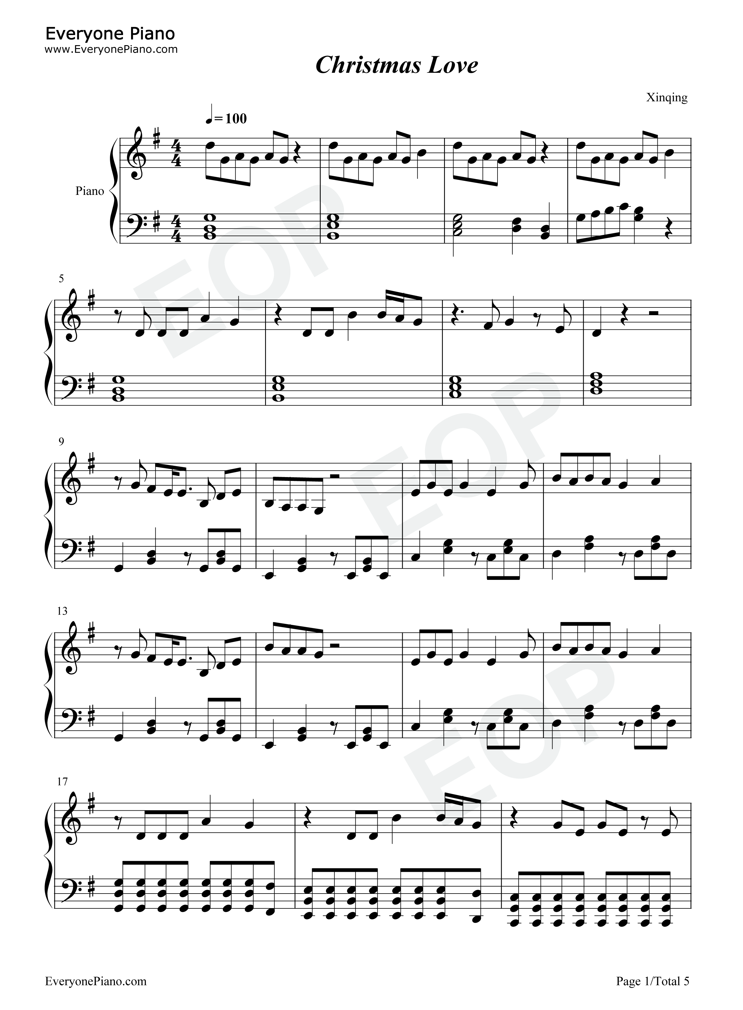 Christmas_Love钢琴谱_朴智旻