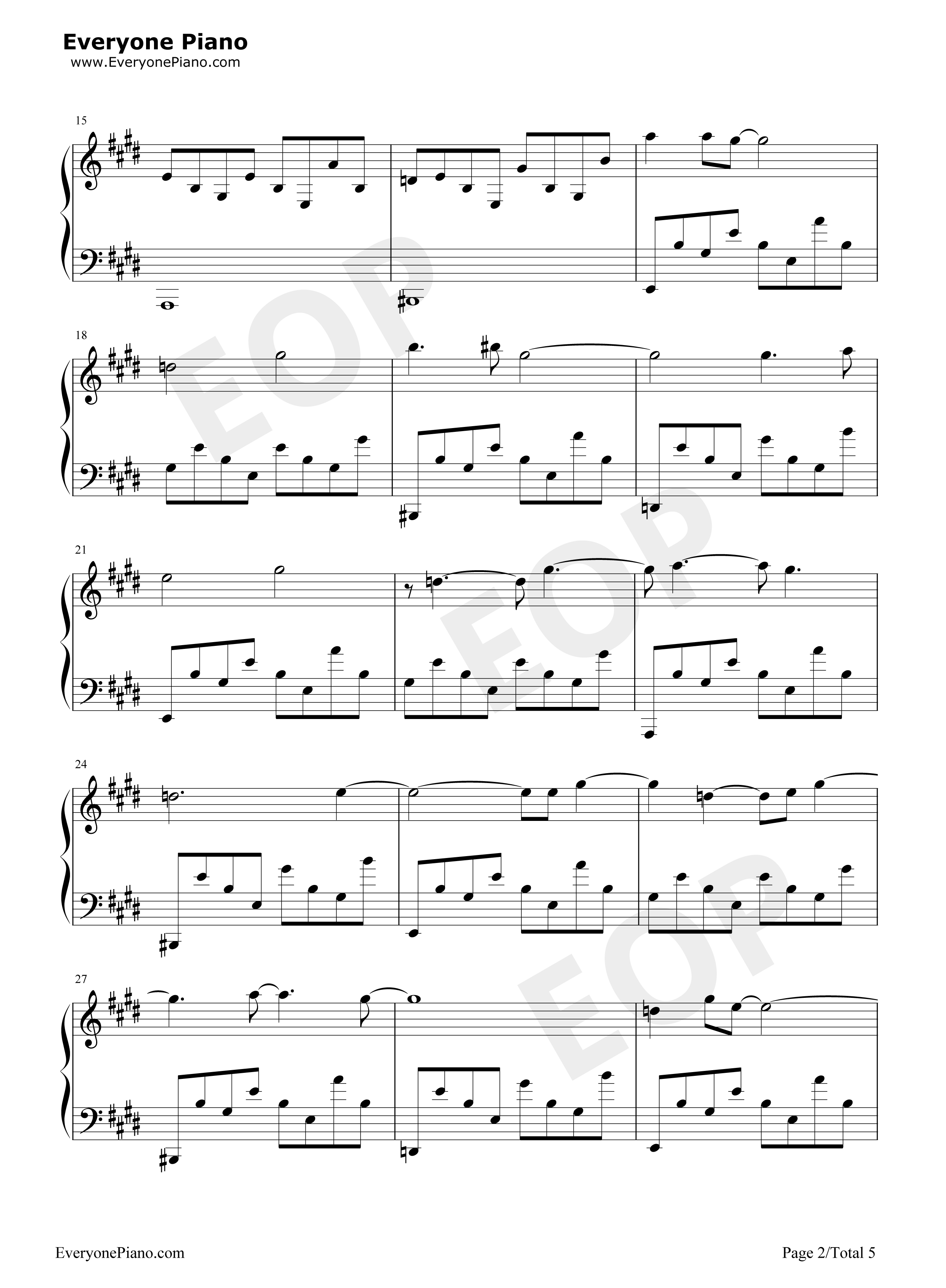 堡垒之夜钢琴谱_Rom_Di_Prisco