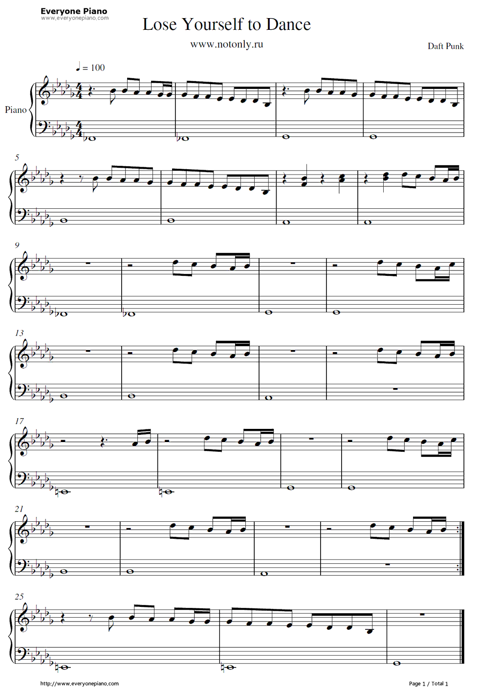 Lose_Yourself_to_Dance钢琴谱_Daft_Punk_&_Pharrell_Williams