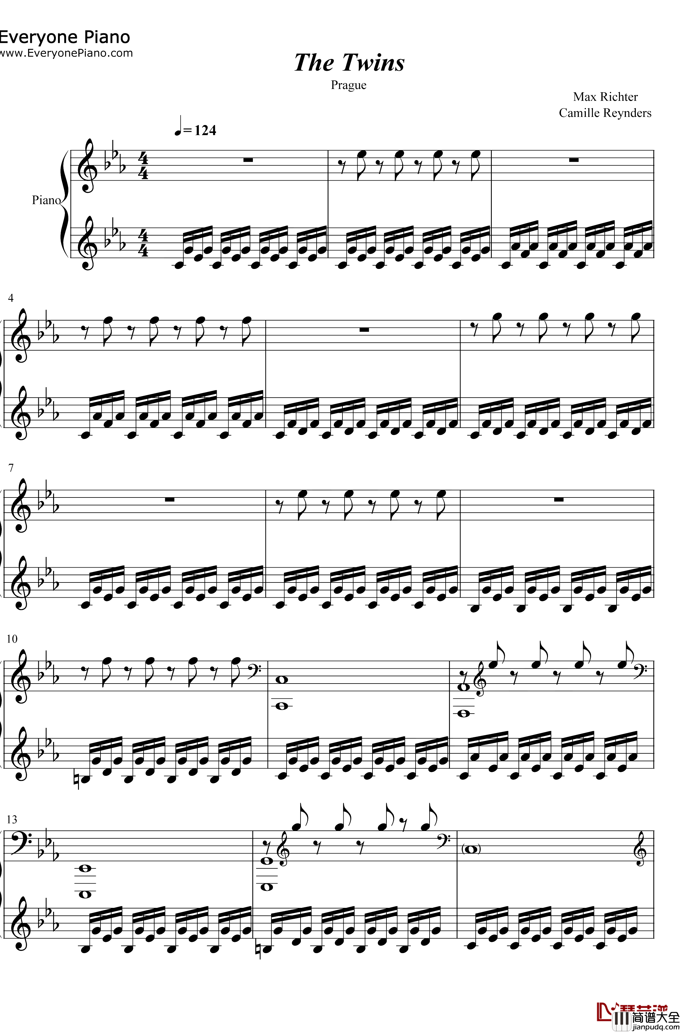 The_Twins钢琴谱_MaxRichter
