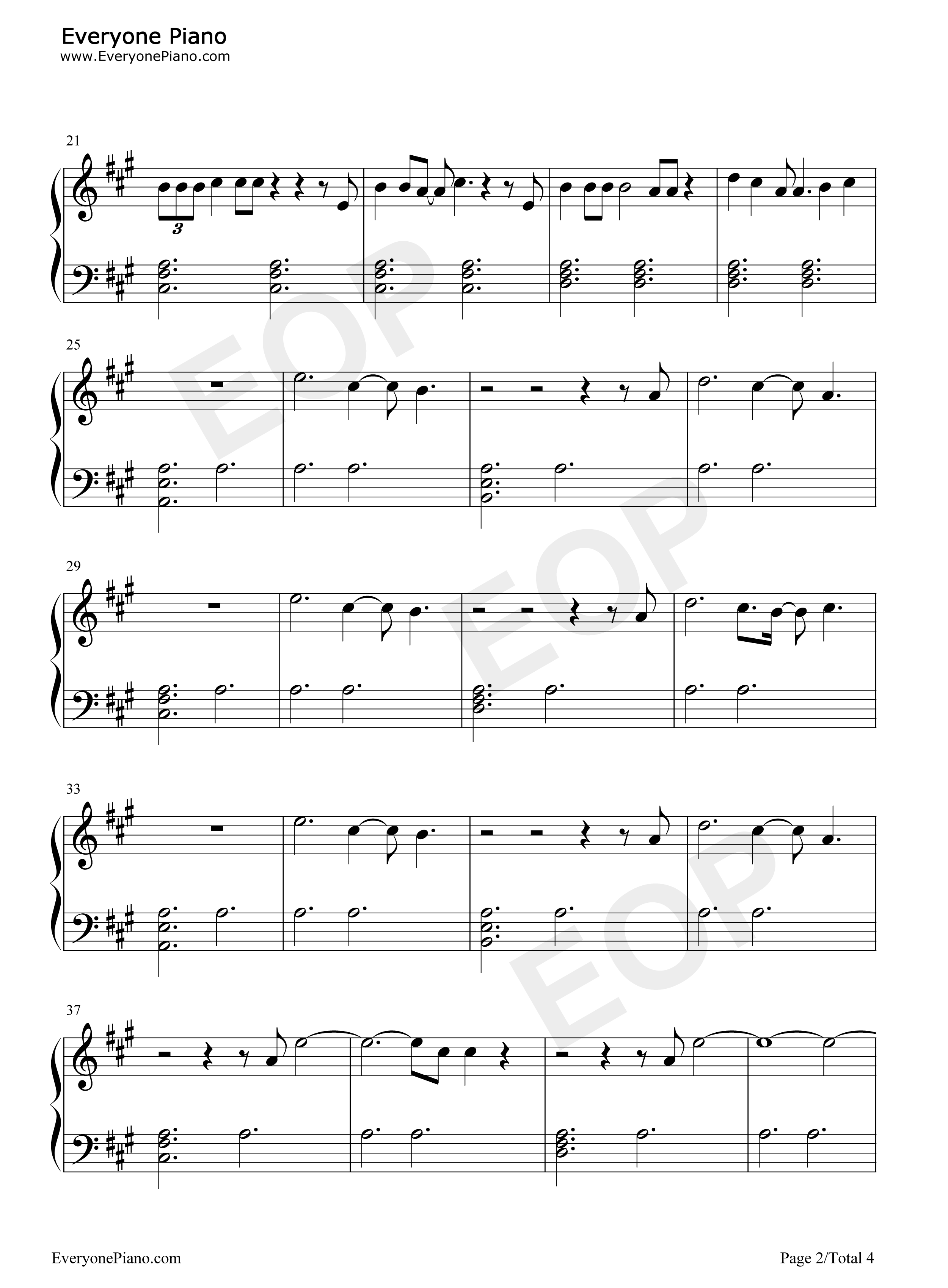 Fall_On_Me钢琴谱_A_Great_Big_World_Christina_Aguilera