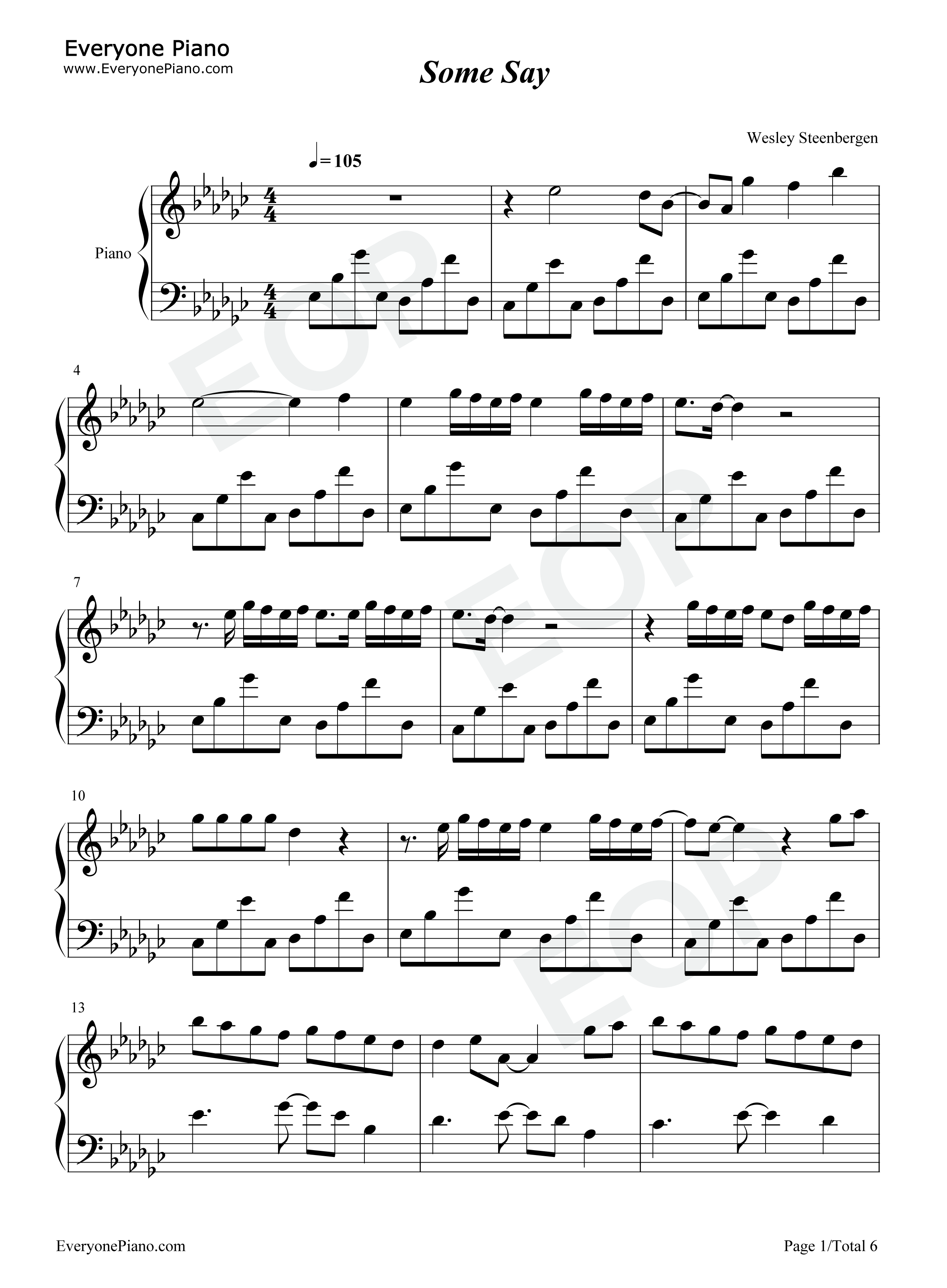 Some_Say钢琴谱_Felix_Jaehn_Nea