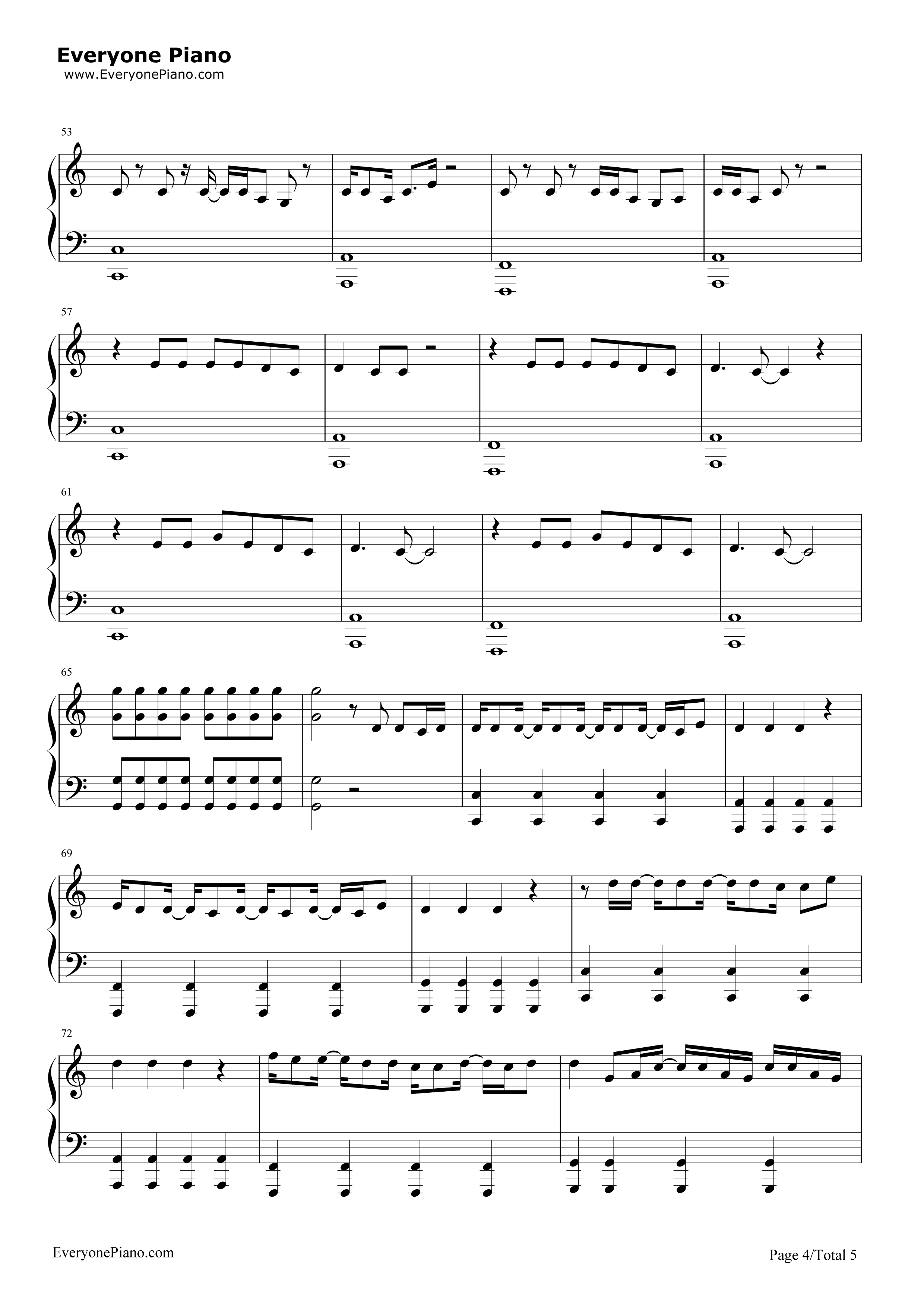 Can't_Stop_The_Feeling钢琴谱_The_Piano_Guys
