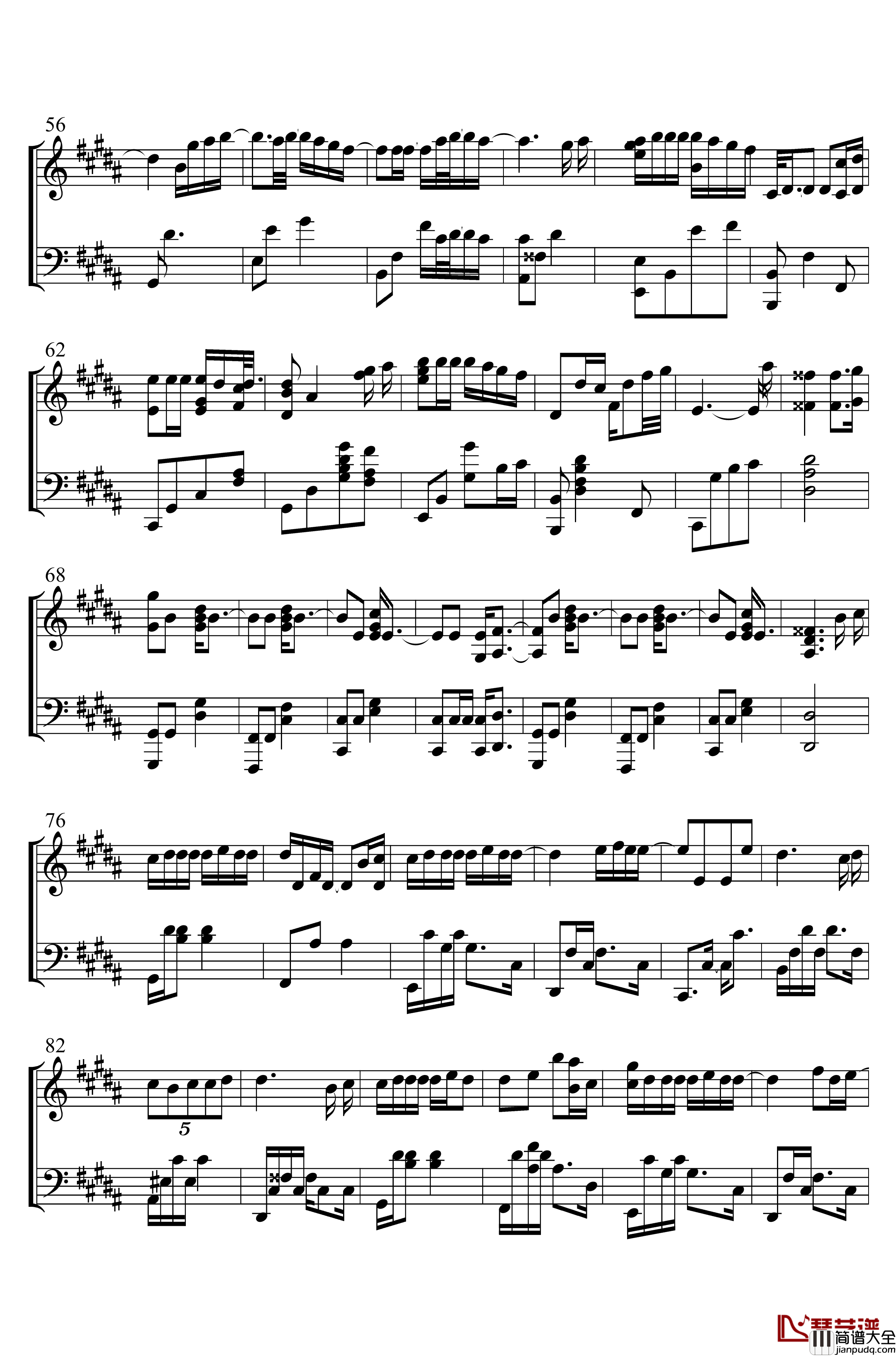 Done_For_Me钢琴谱_德鲁纳酒店插曲