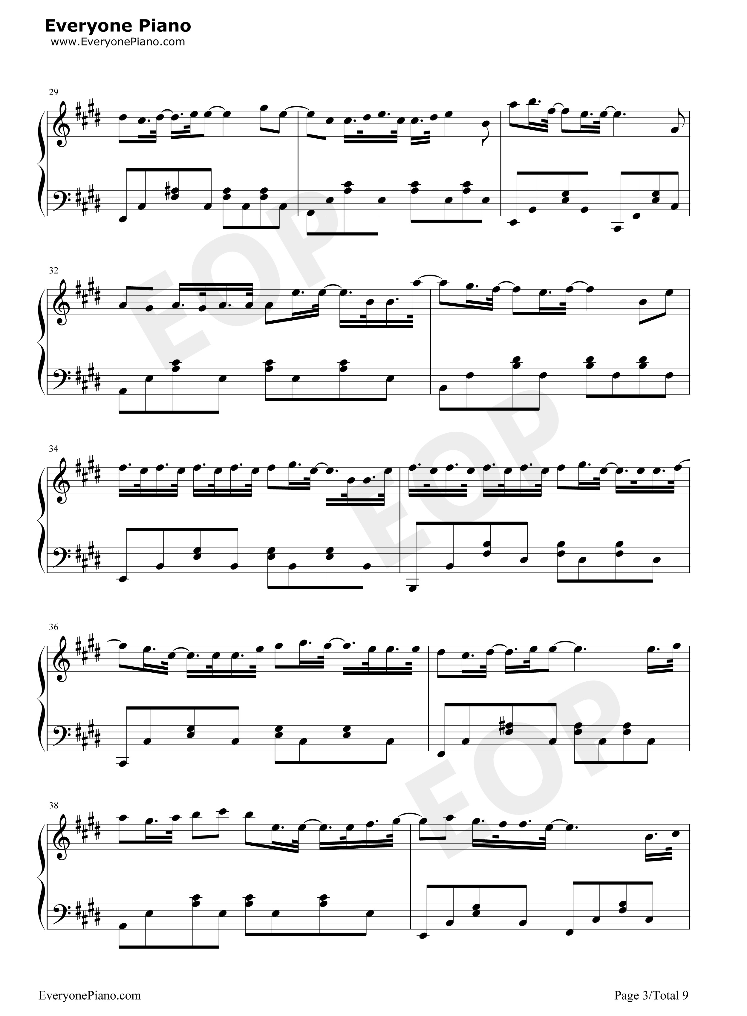 クリスマスソング钢琴谱_back_number
