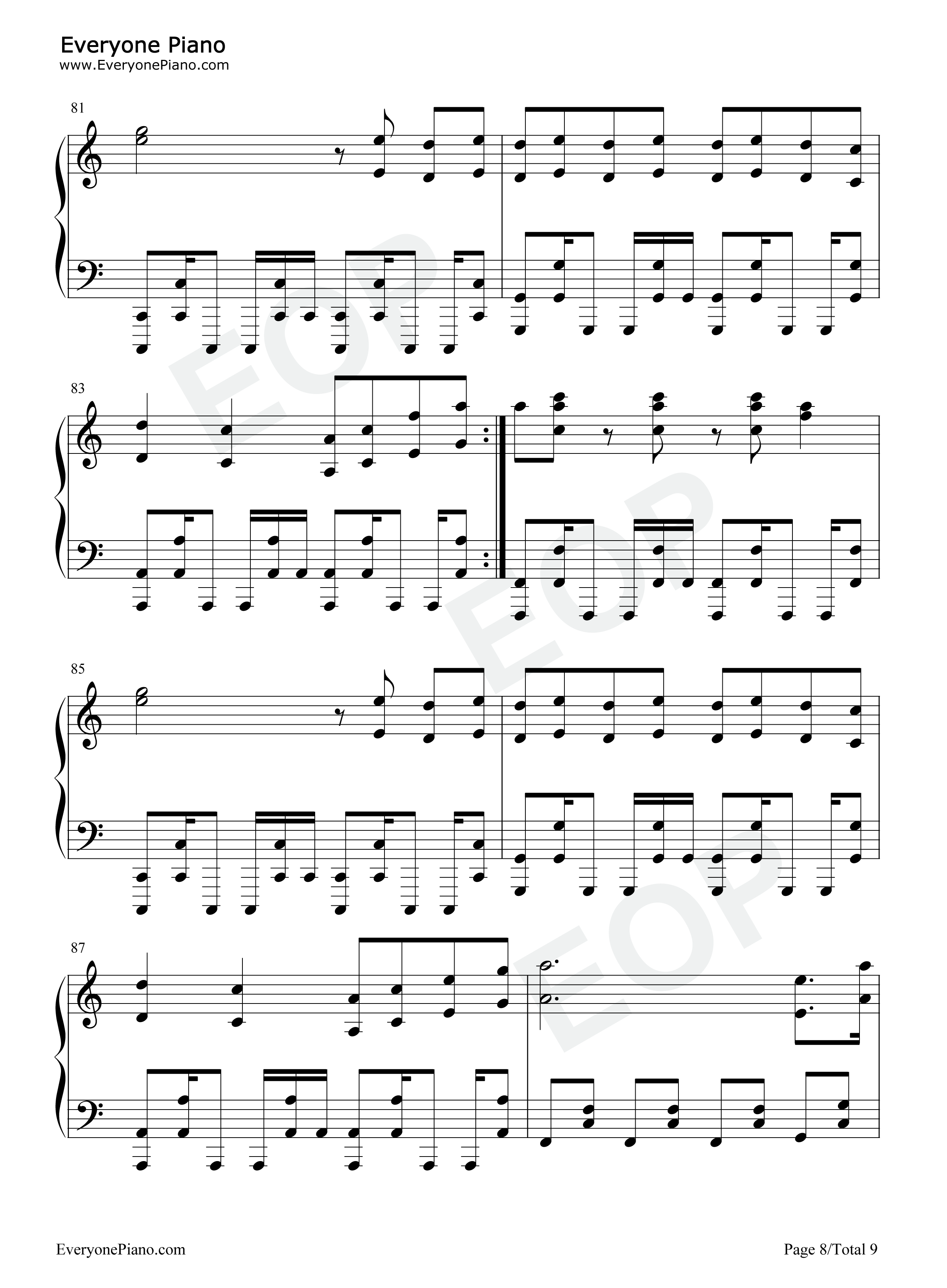 West_Coast钢琴谱_Imagine_Dragons