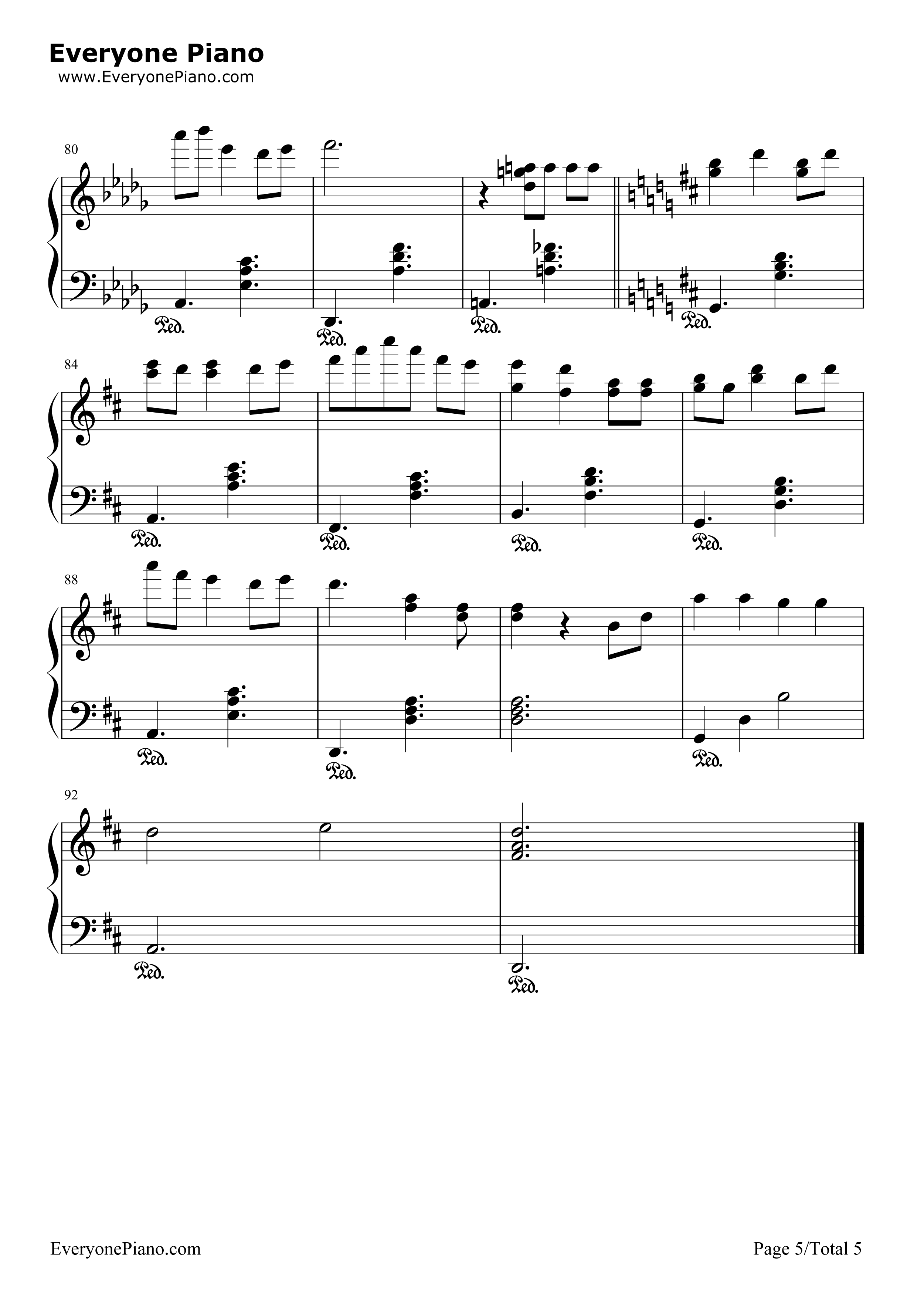lonely_christmas钢琴谱_陈奕迅