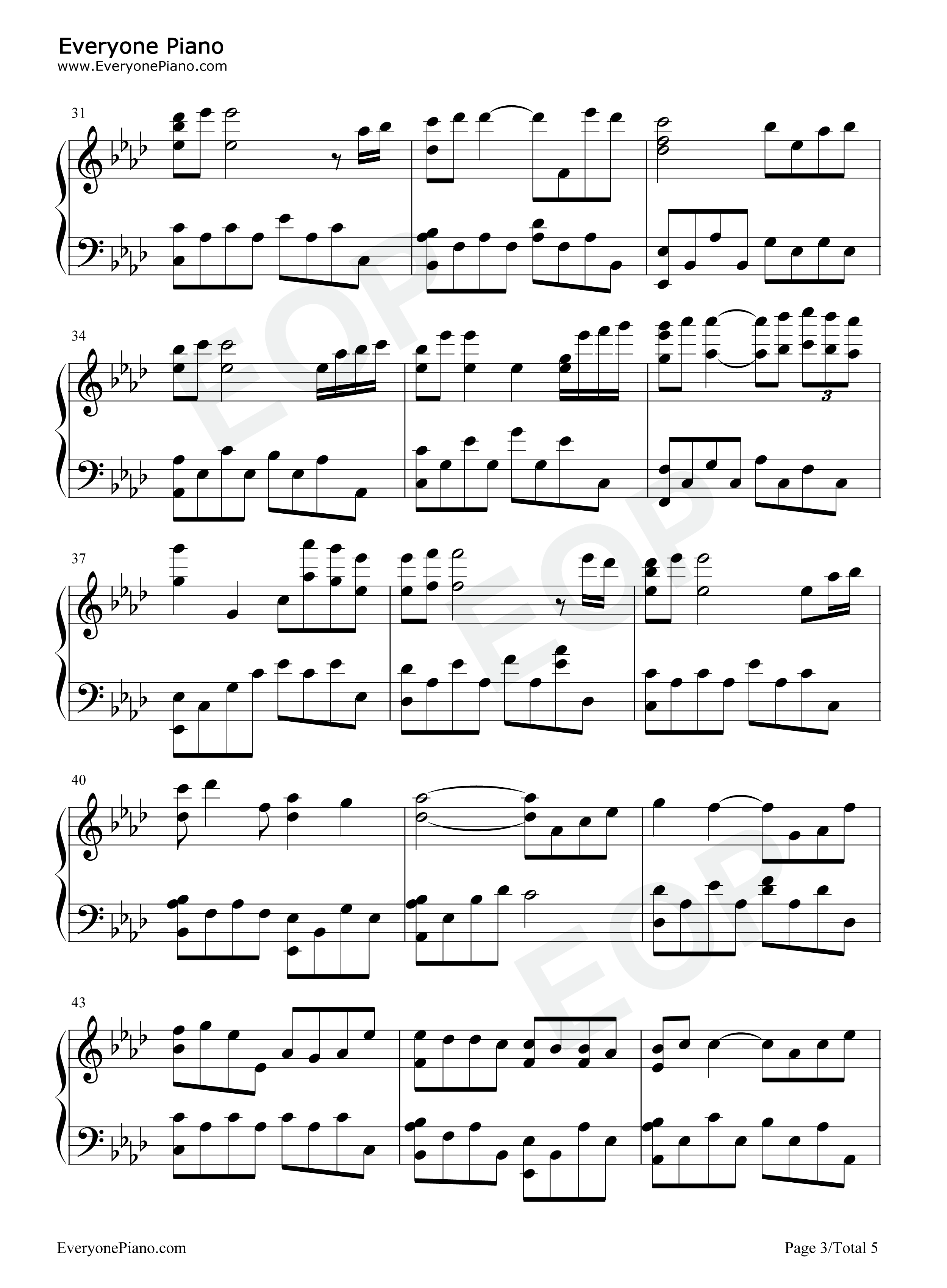 Kiss_The_Rain原版钢琴谱_李闰珉__Yiruma