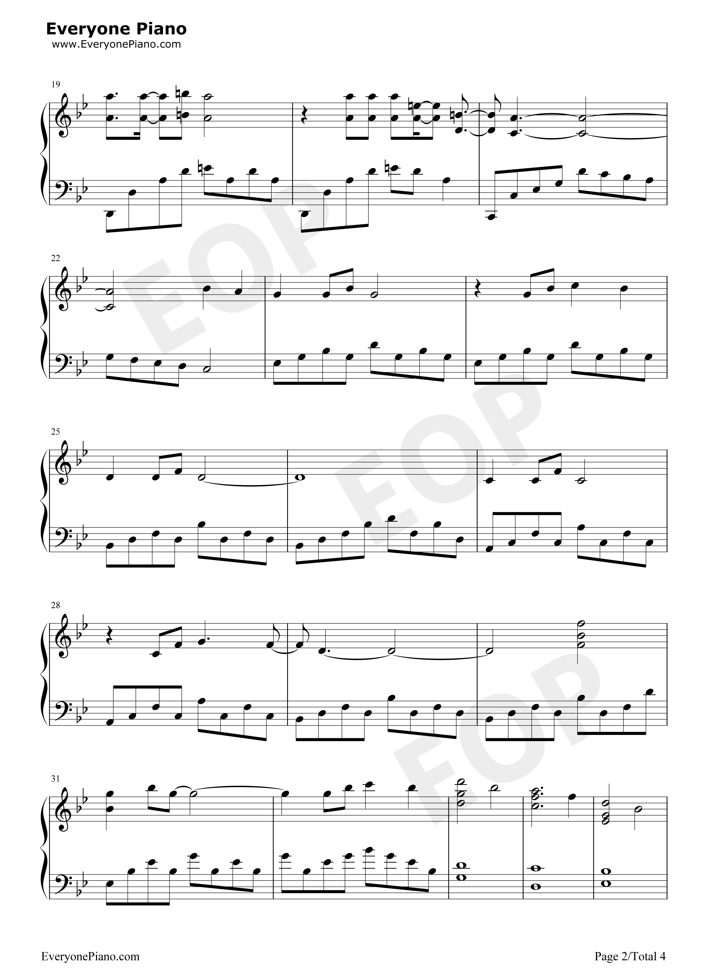 Days_in_the_Sun钢琴谱_Alan_Menken
