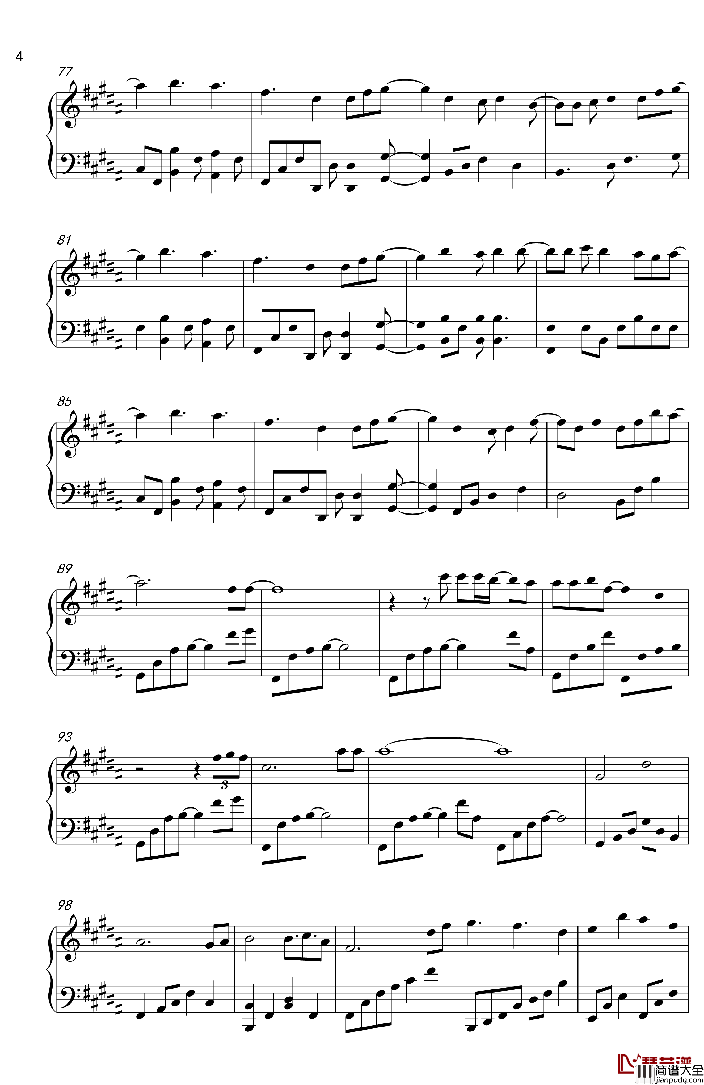 Nostalgia钢琴谱_东方同人曲_古明地恋