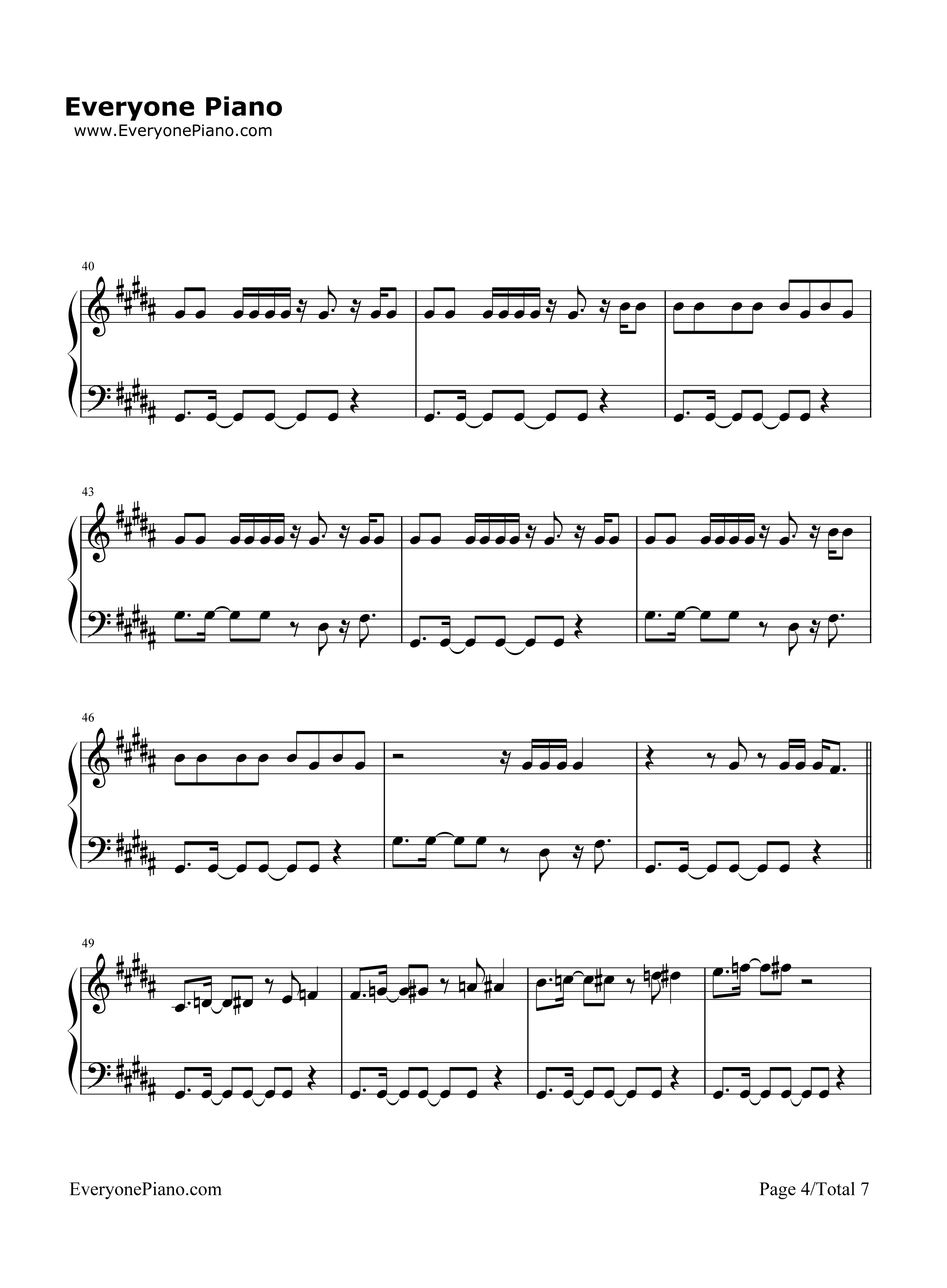 Problem钢琴谱_Ariana_Grande