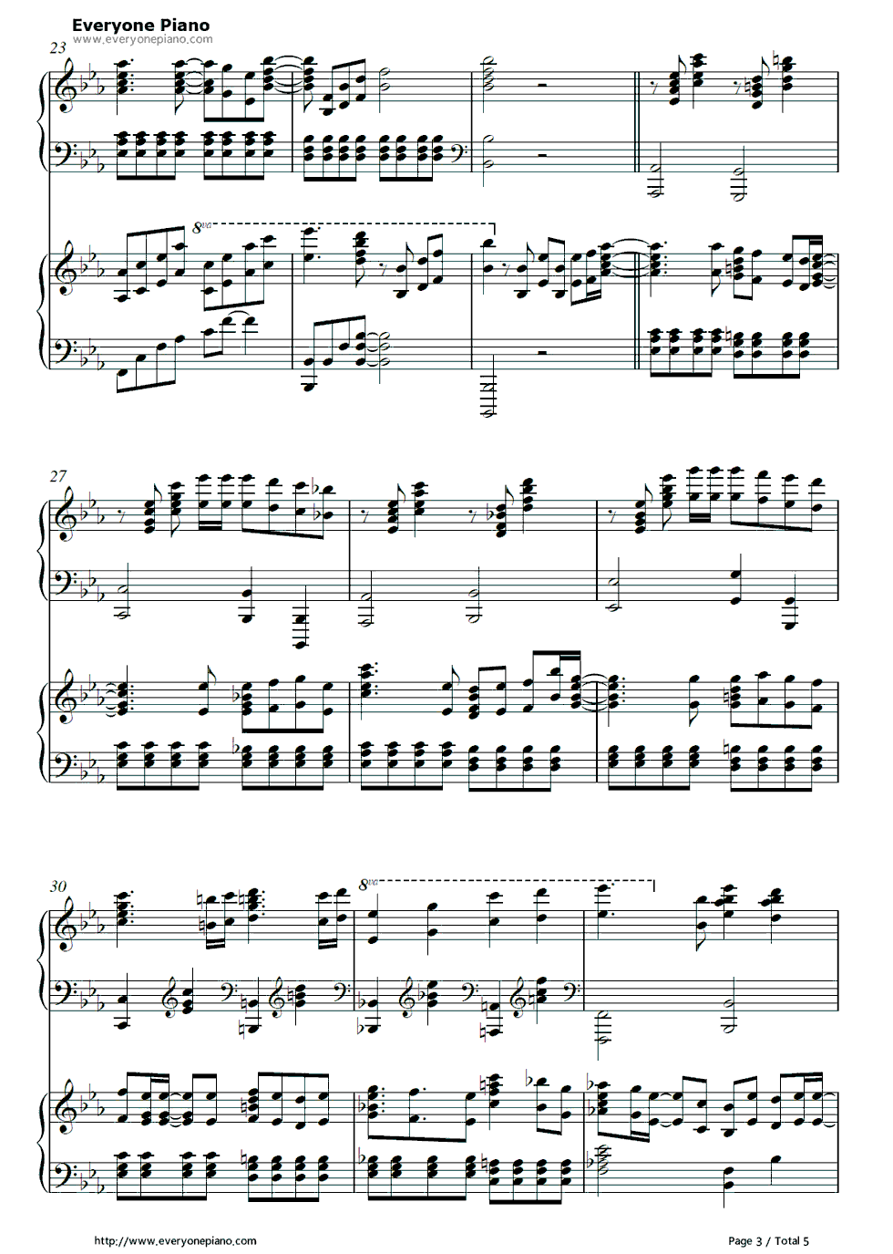 この涙を君に捧ぐ钢琴谱_No_Name