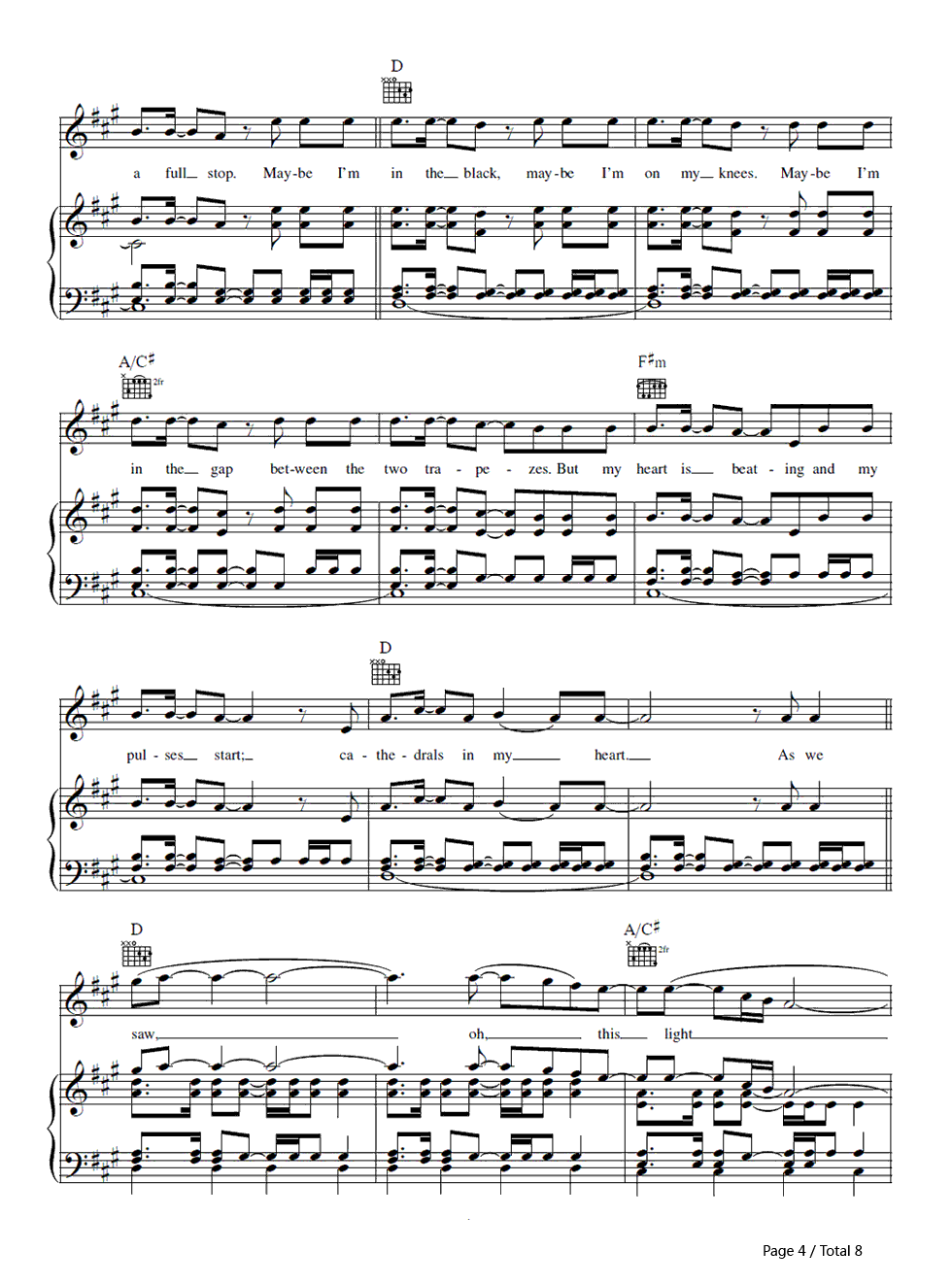 Every_Teardrop_Is_a_Waterfall钢琴谱_Coldplay