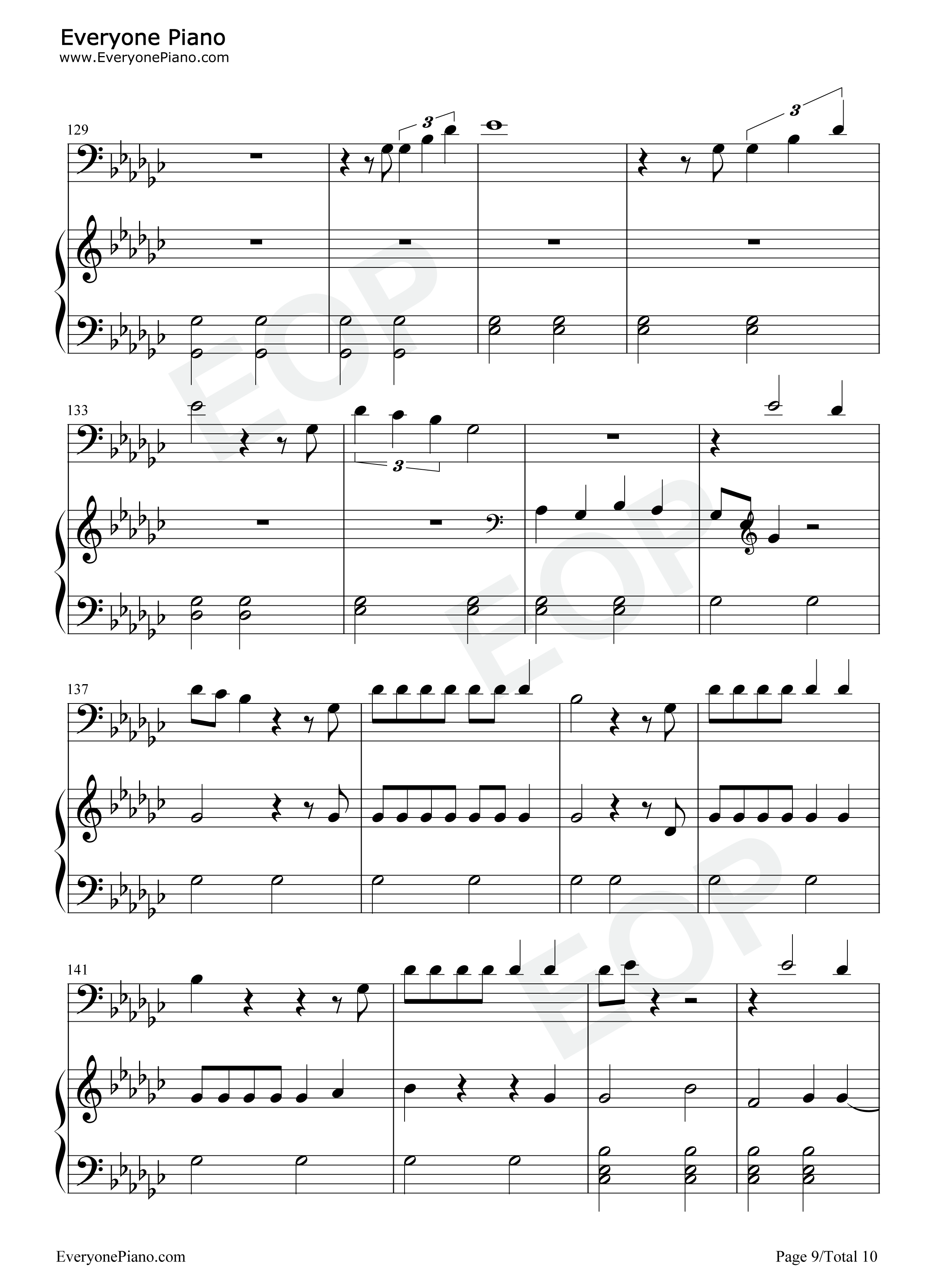 Exile钢琴谱_Taylor_Swift_Bon_Iver
