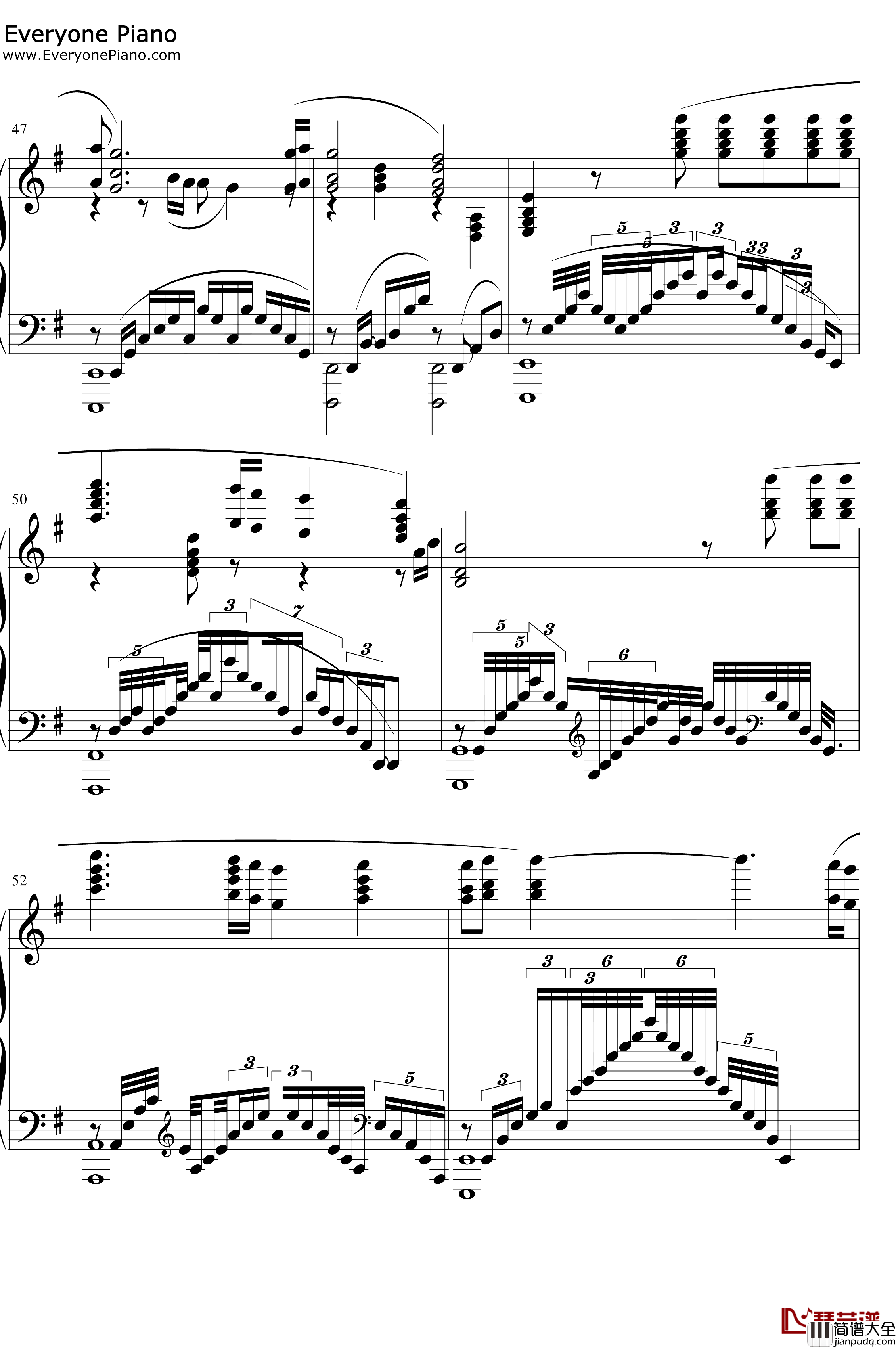 Hanezeve_Caradhina钢琴谱_KevinPenkin_来自深渊OST
