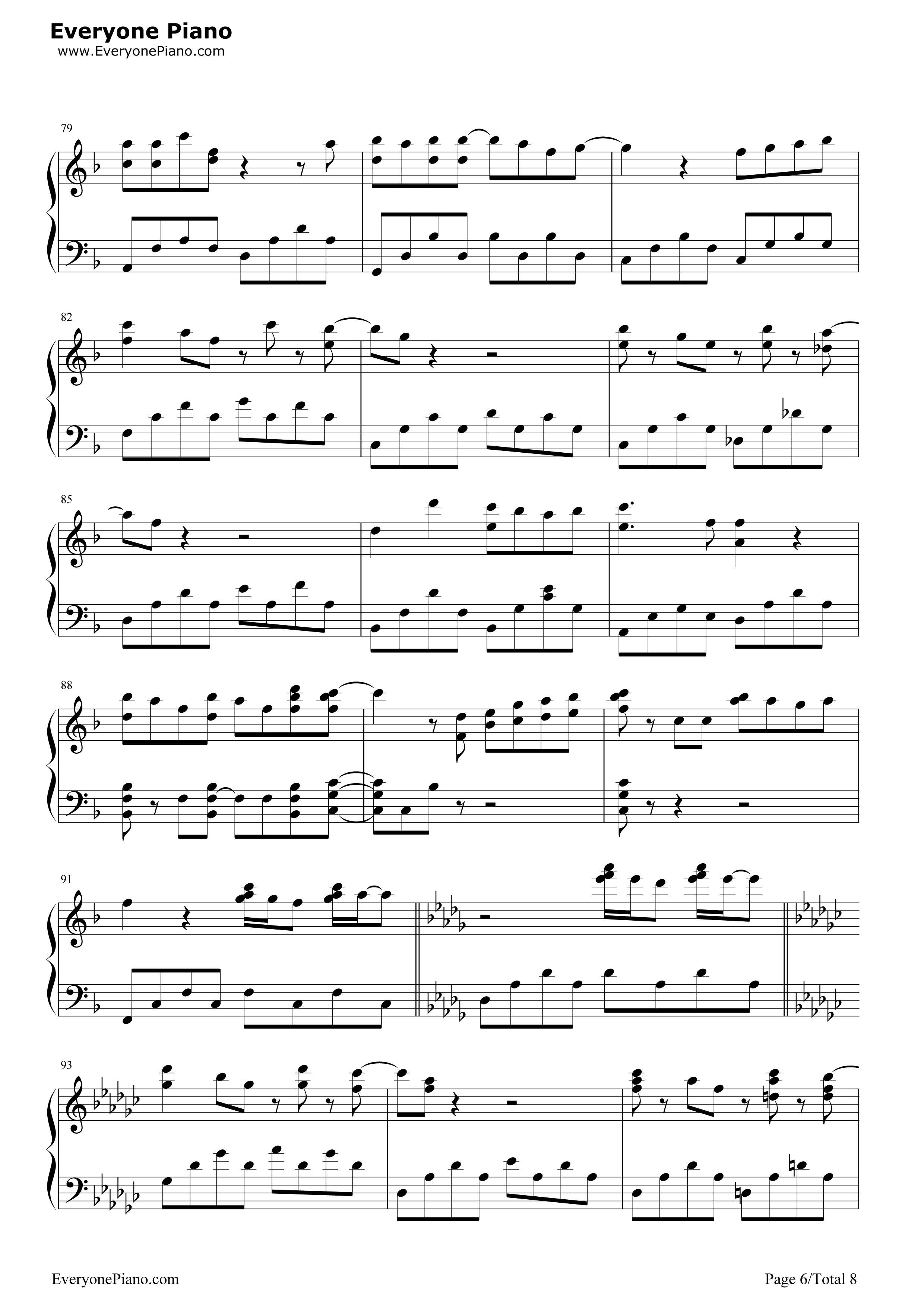 龙猫主题曲钢琴谱_宫崎骏
