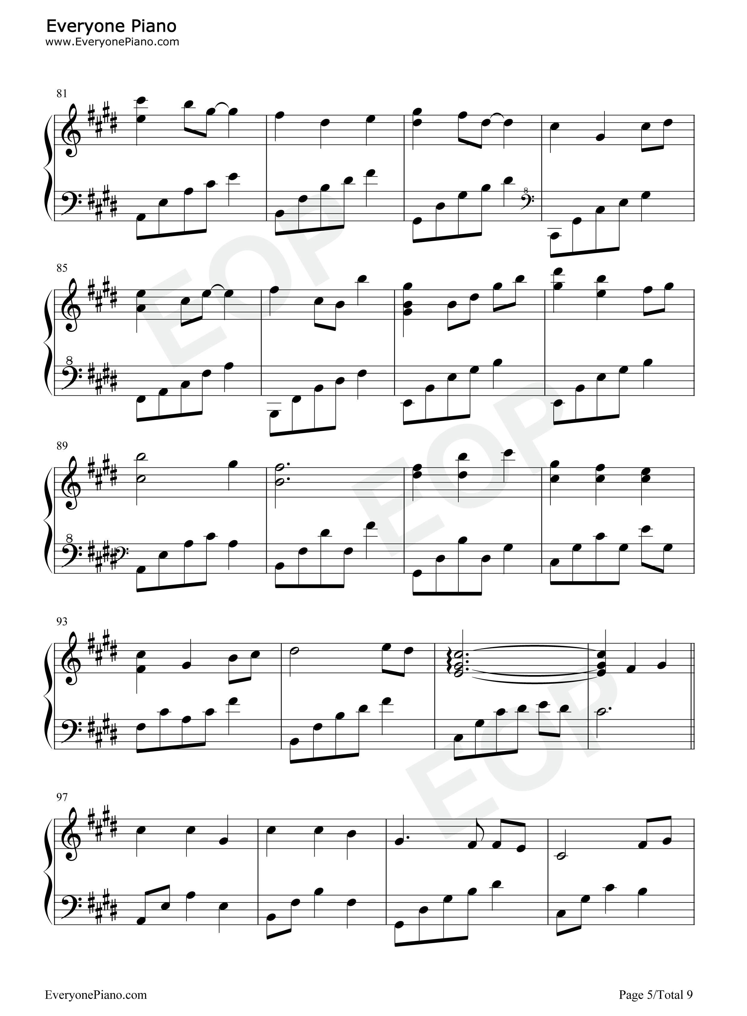 乘烟钢琴谱_兰音Reine