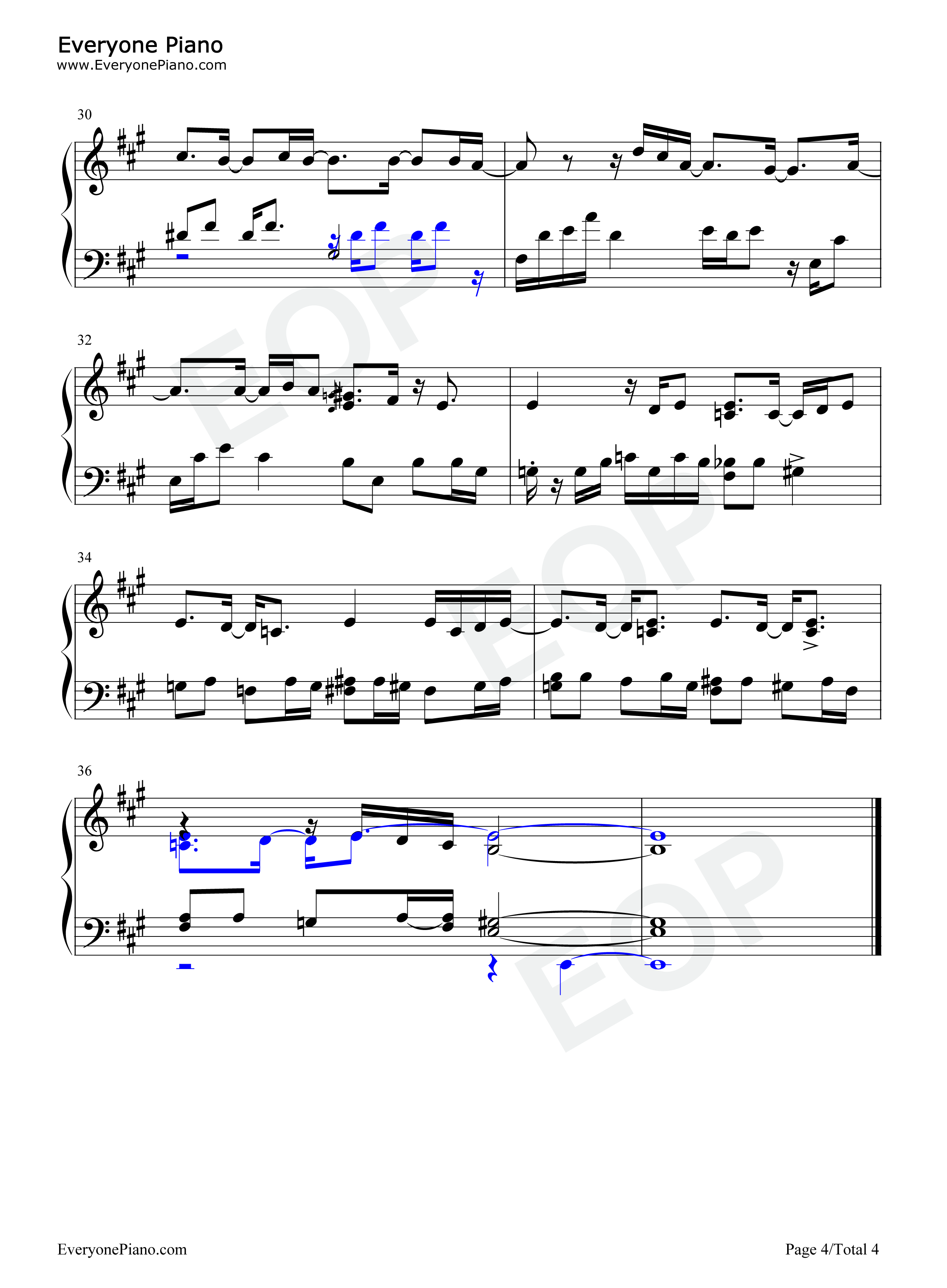 Overjoyed钢琴谱_Stevie_Wonder