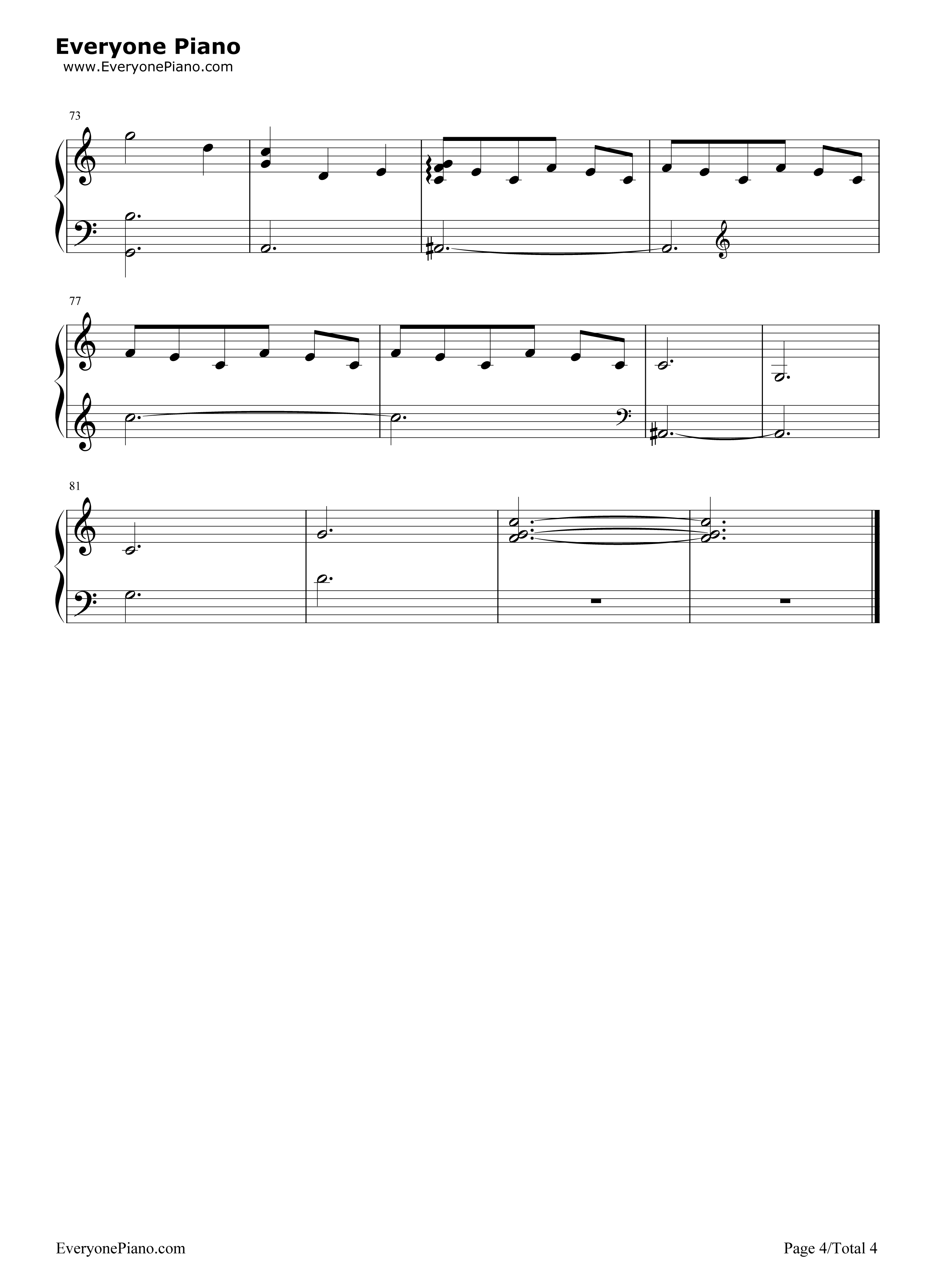 私の嘘_PianoSolo钢琴谱_横山克