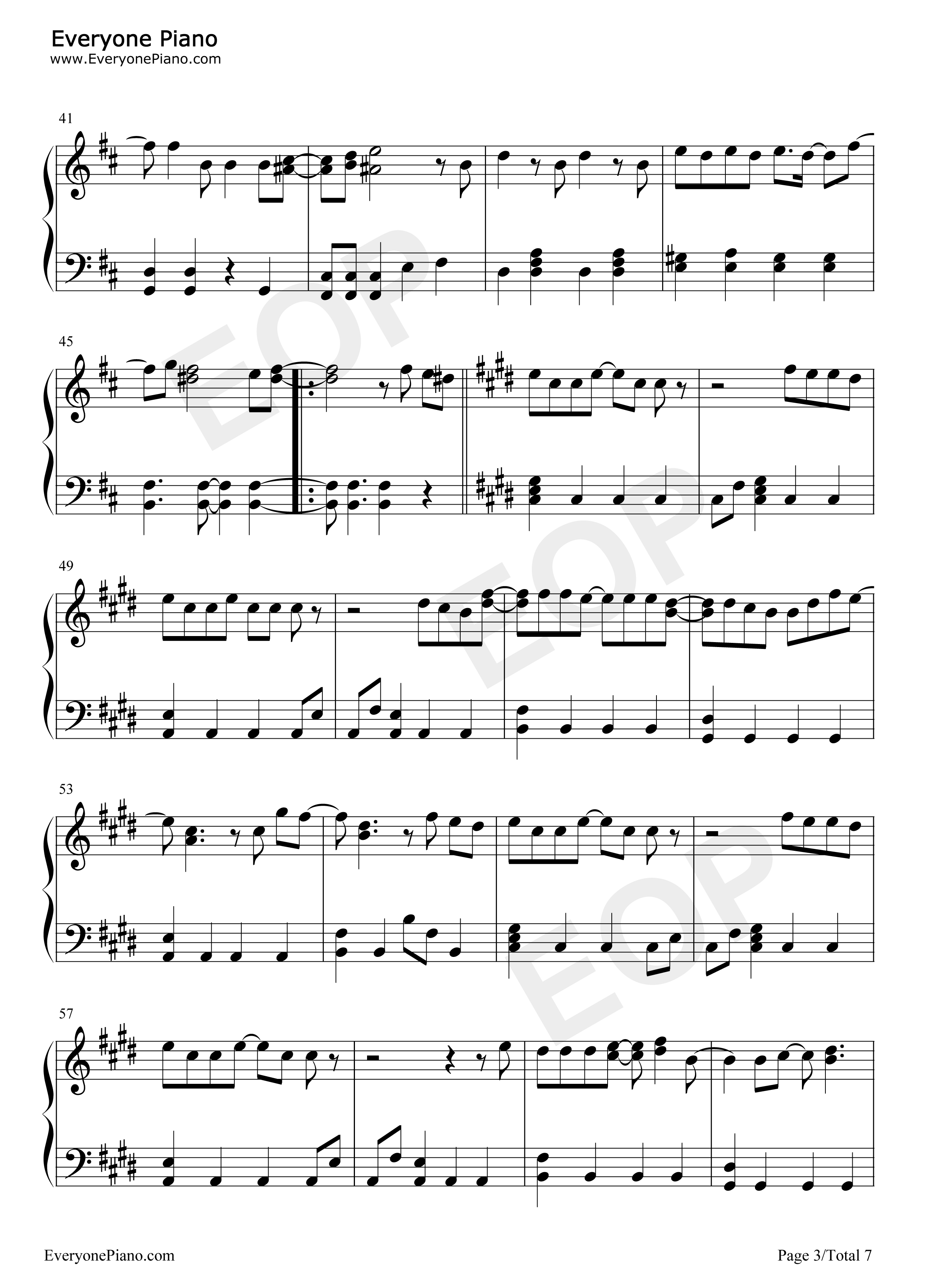 Breathless钢琴谱_嵐