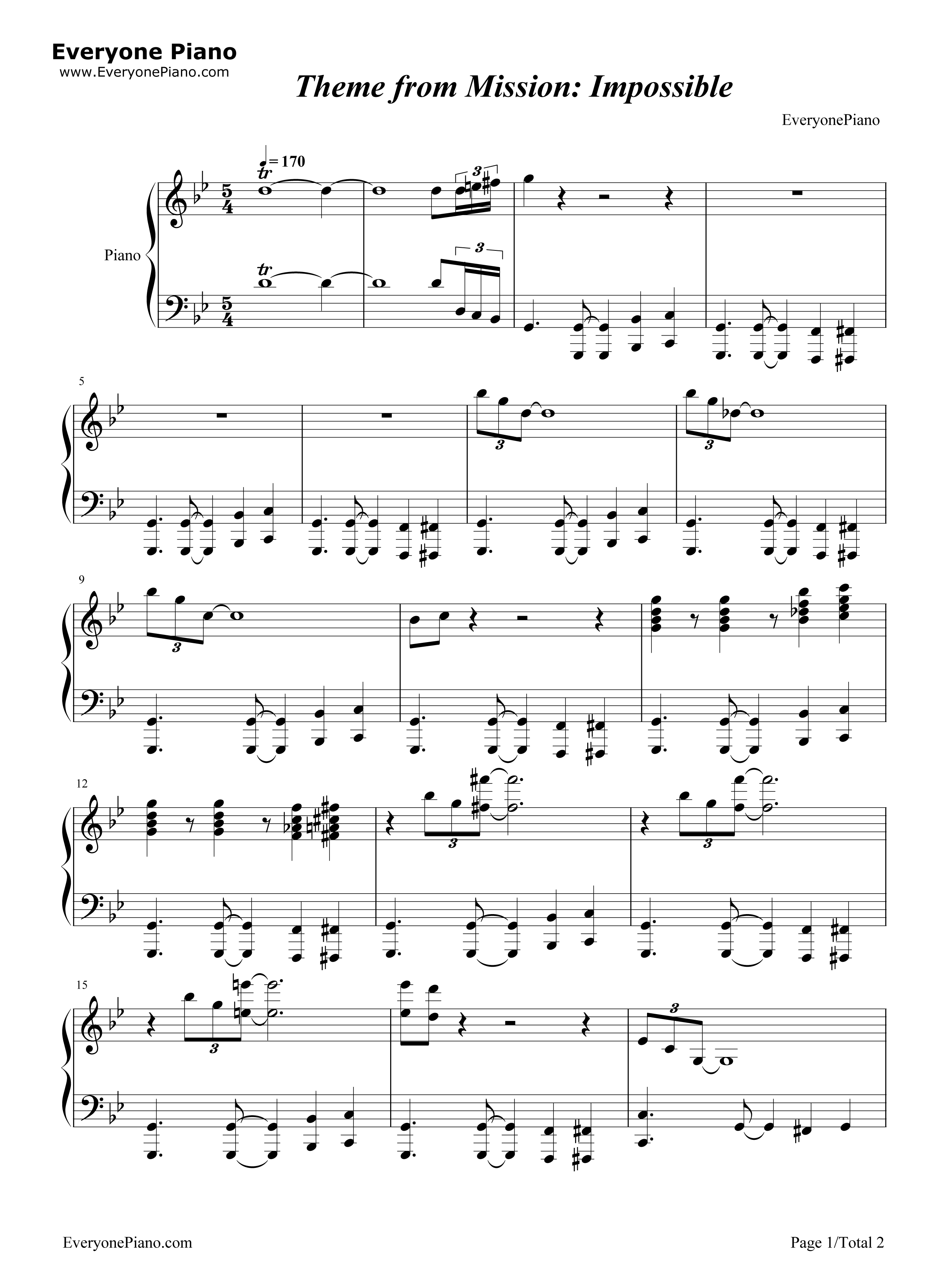 Theme_from_Mission_Impossible钢琴谱_Lalo_Schifrin