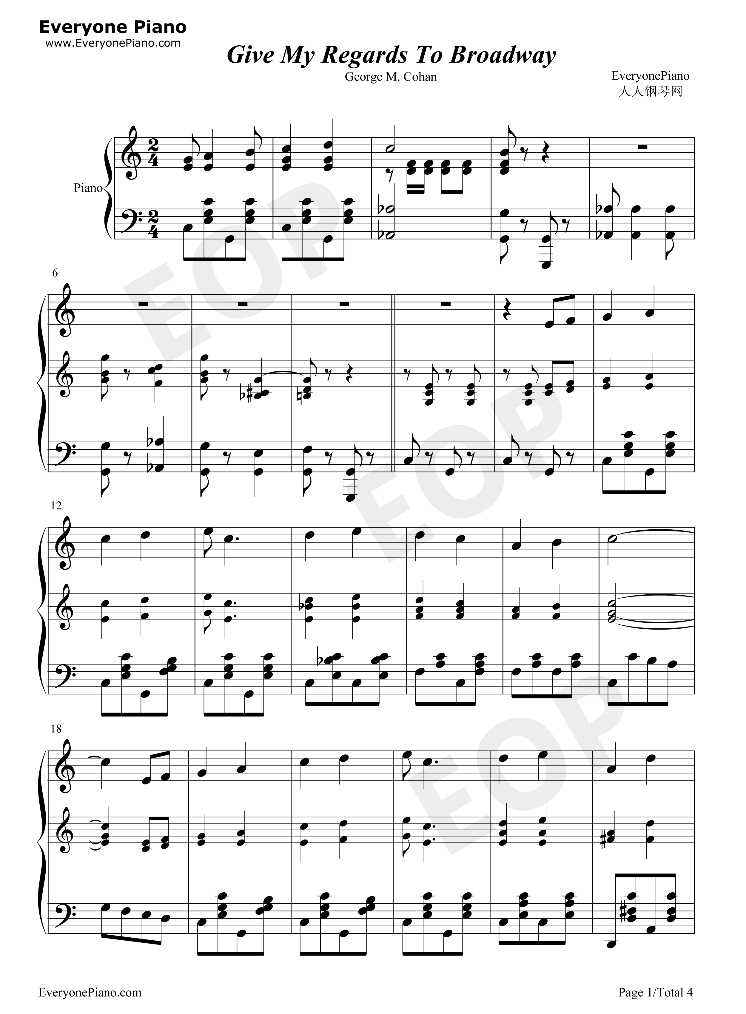 Give_My_Regards_To_Broadway钢琴谱_George_M._Cohan
