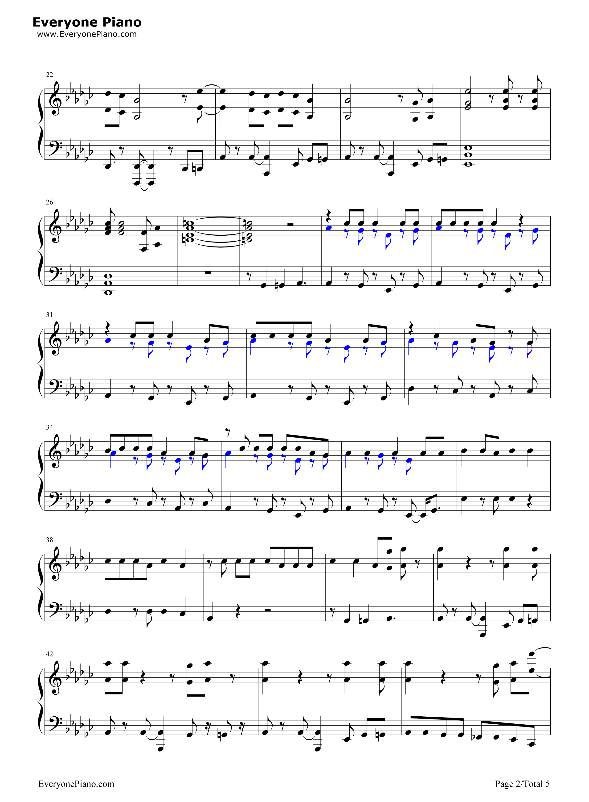 Faith钢琴谱_Stevie_Wonder_ft._Ariana_Grande