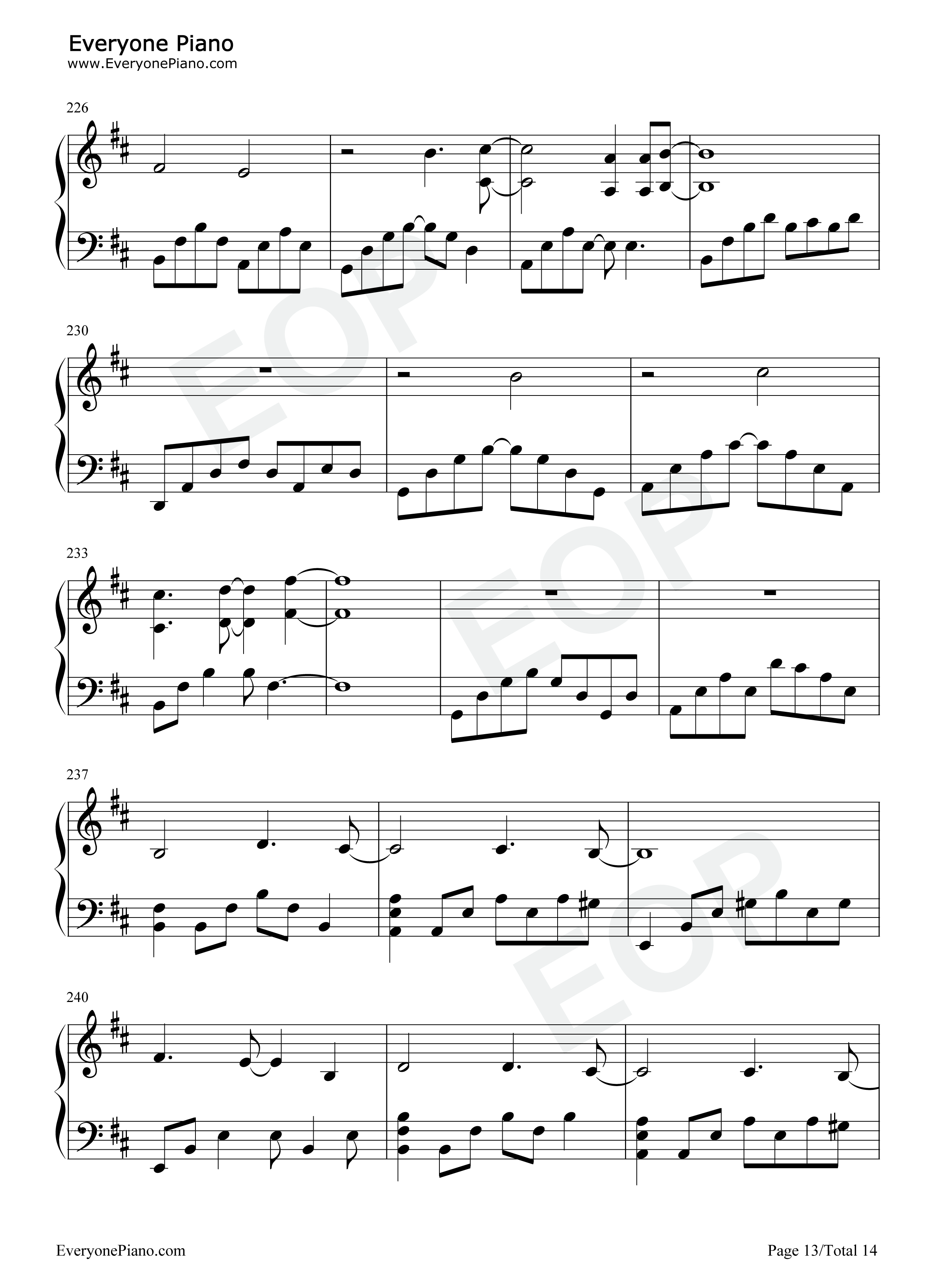 Far_From_Heaven钢琴谱_Evanescence